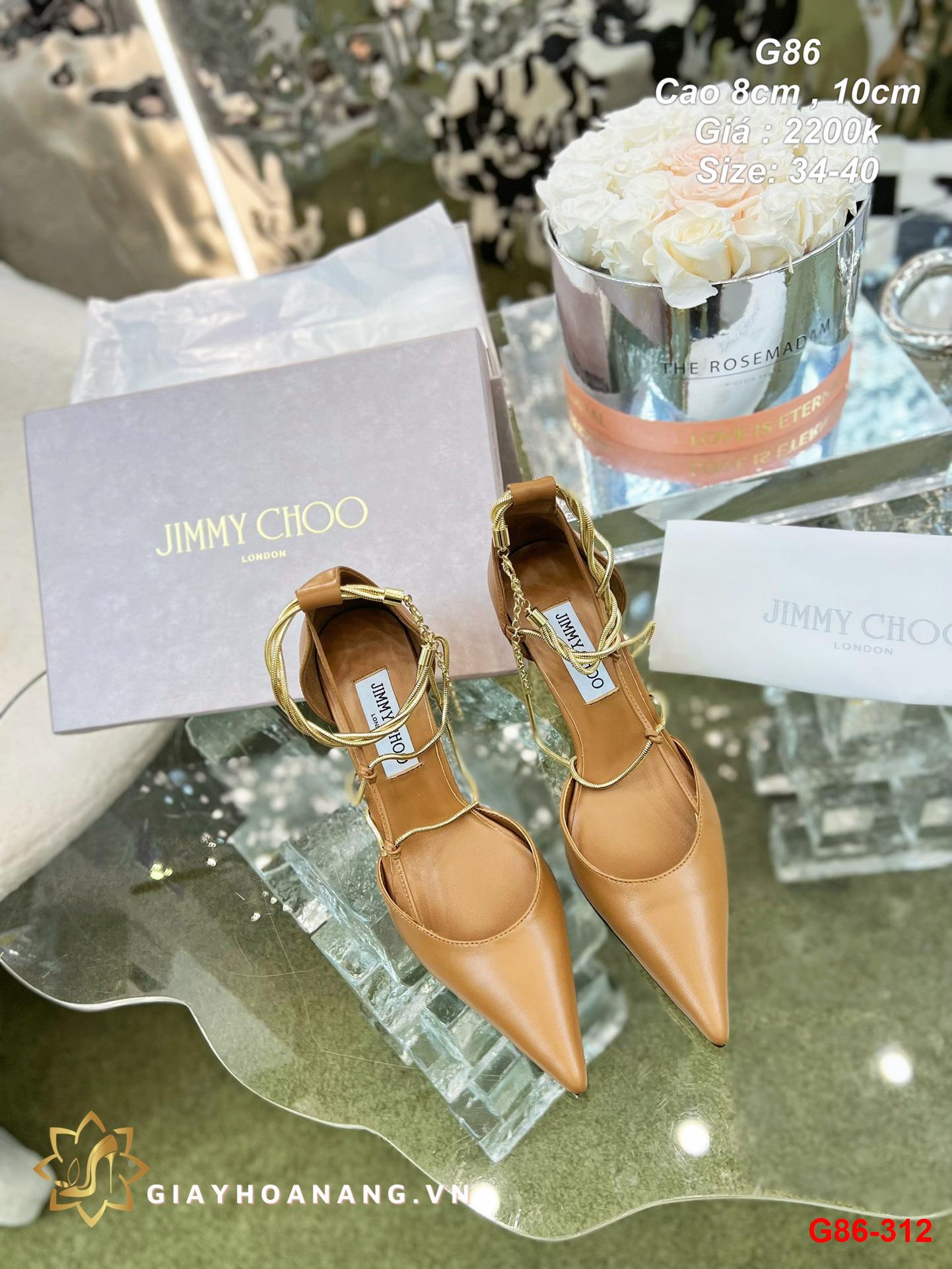 G86-312 Jimmy Choo sandal cao 8cm , 10cm siêu cấp