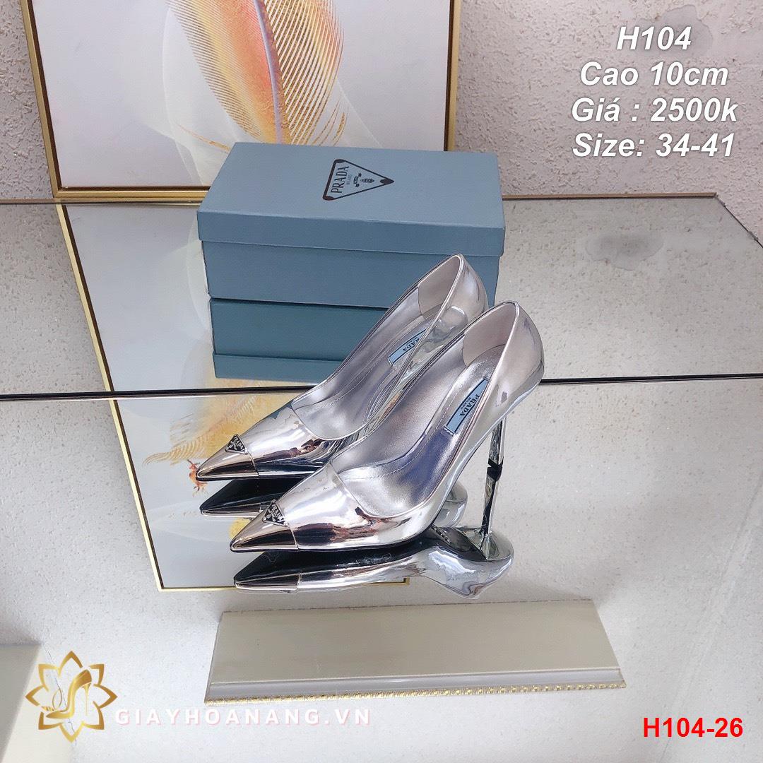 H104-26 Prada giày cao 10cm siêu cấp