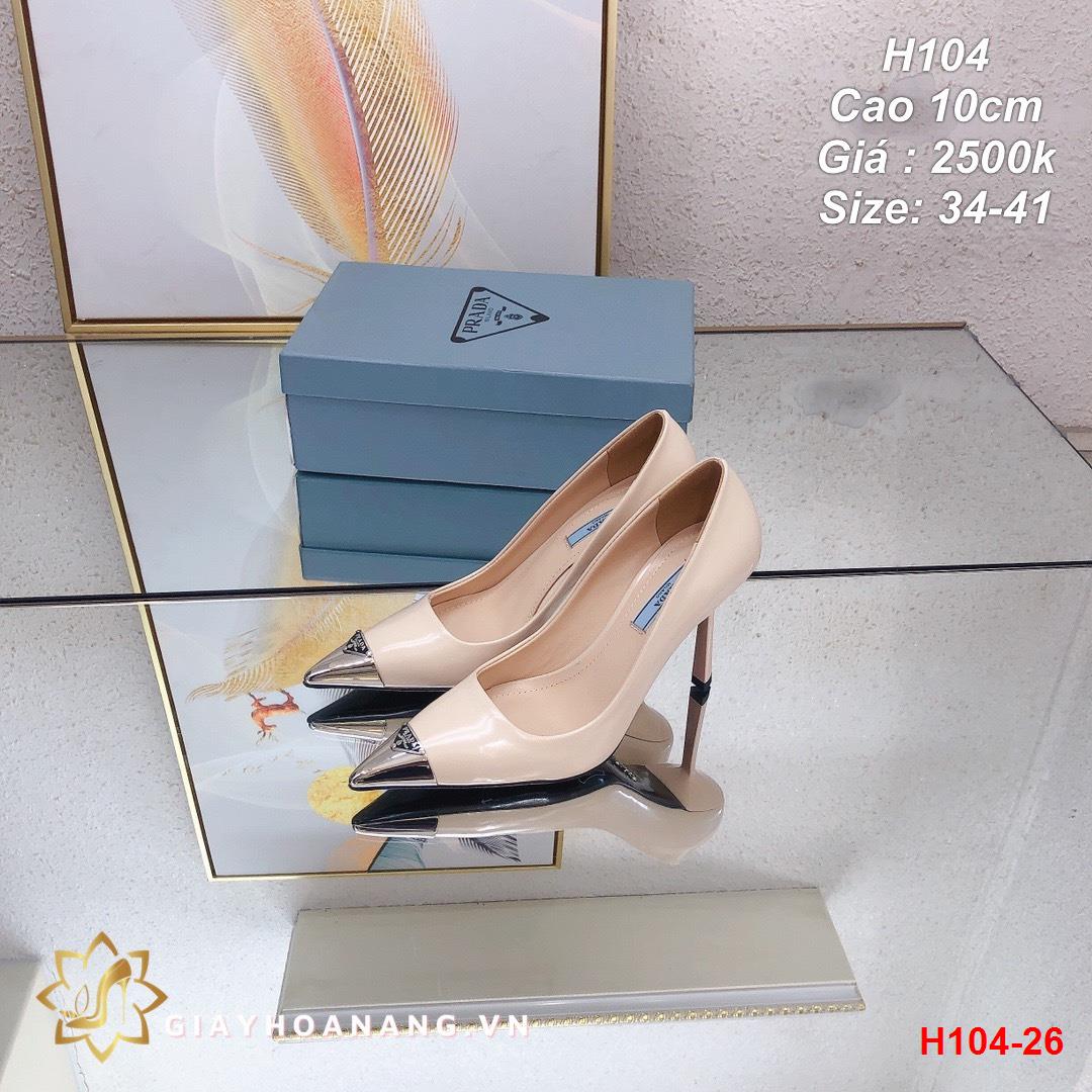 H104-26 Prada giày cao 10cm siêu cấp