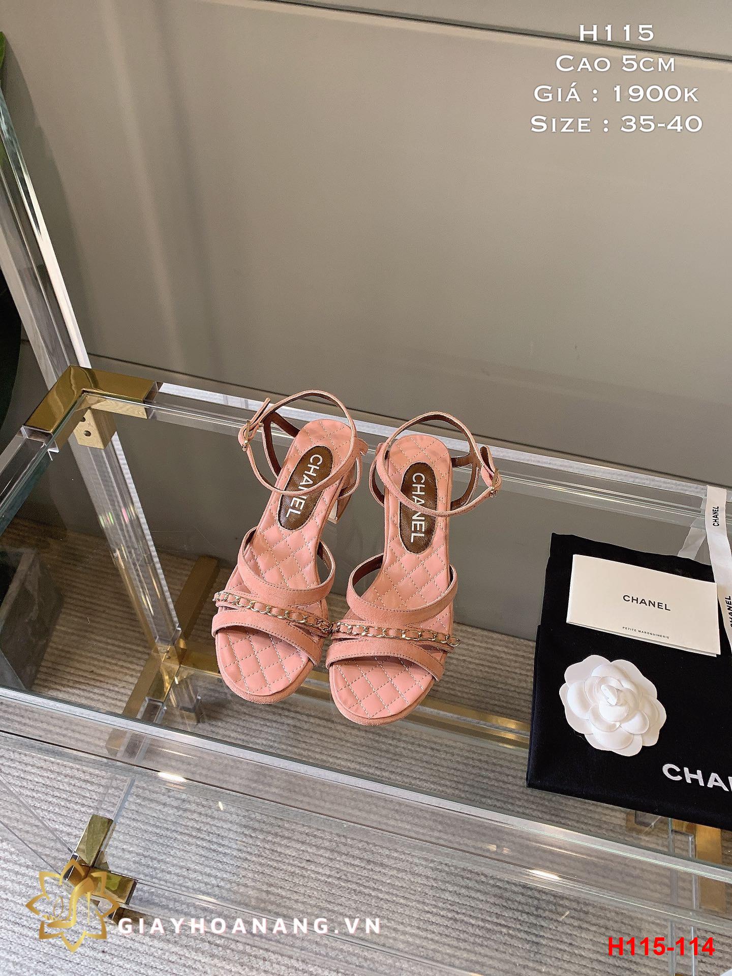 H115-114 Chanel sandal cao 5cm siêu cấp
