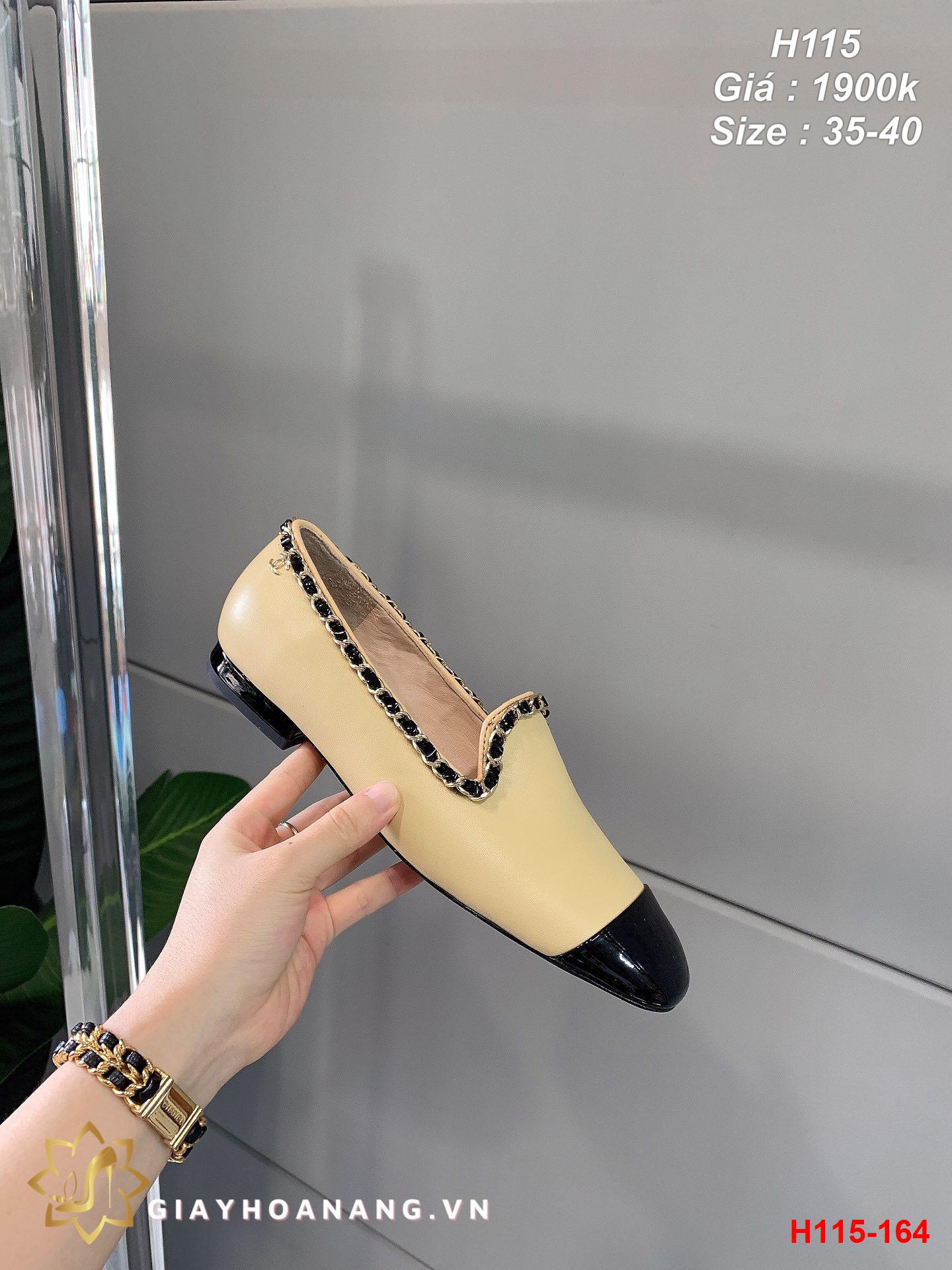 H115-164 Chanel giày lười siêu cấp