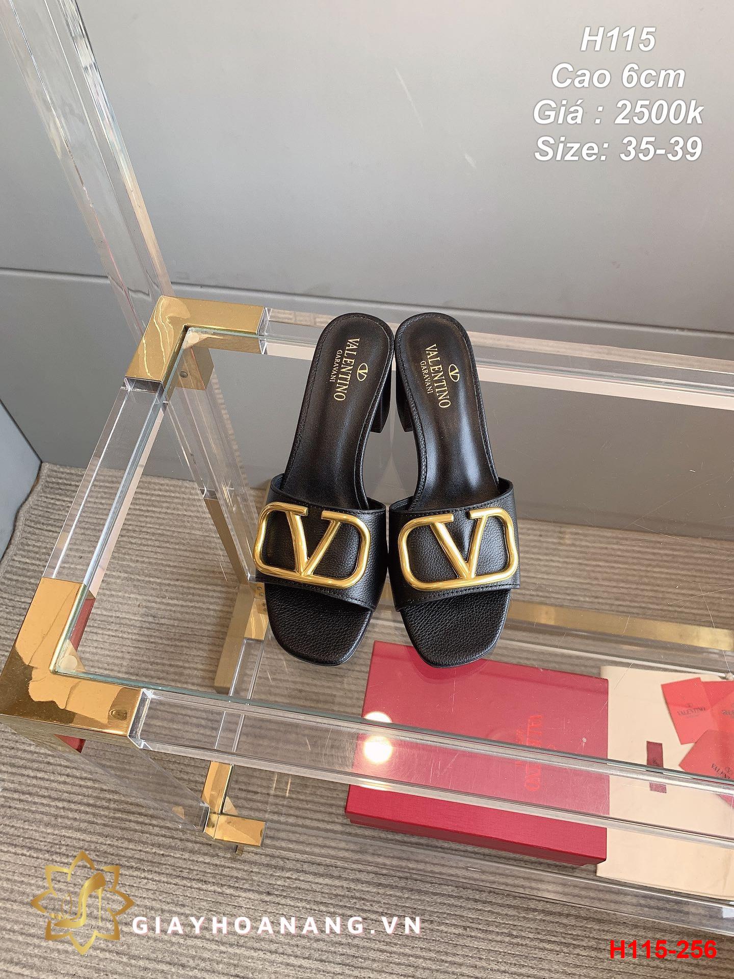 H115-256 Valentino dép cao 6cm siêu cấp