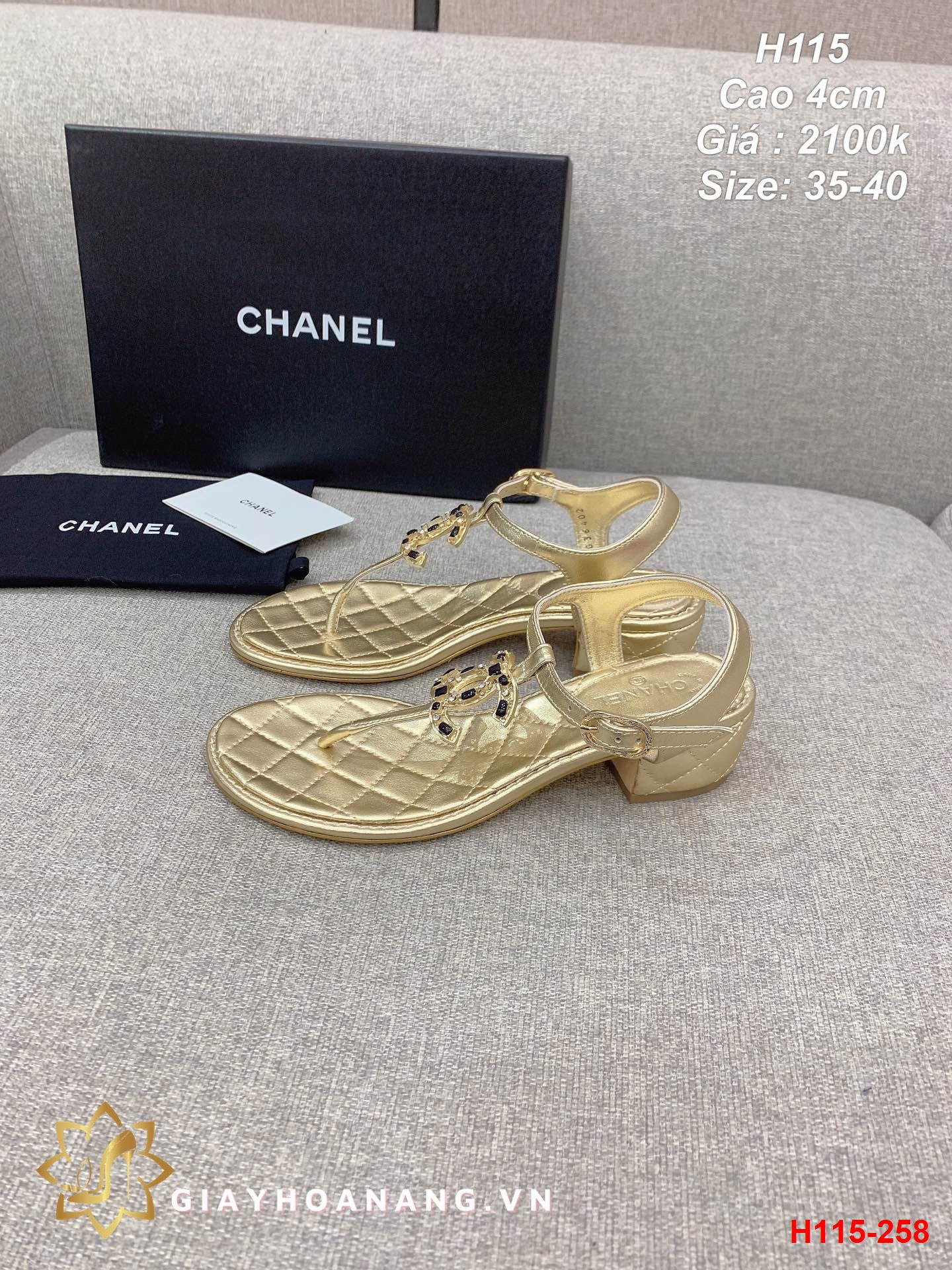 H115-258 Chanel sandal cao 4cm siêu cấp