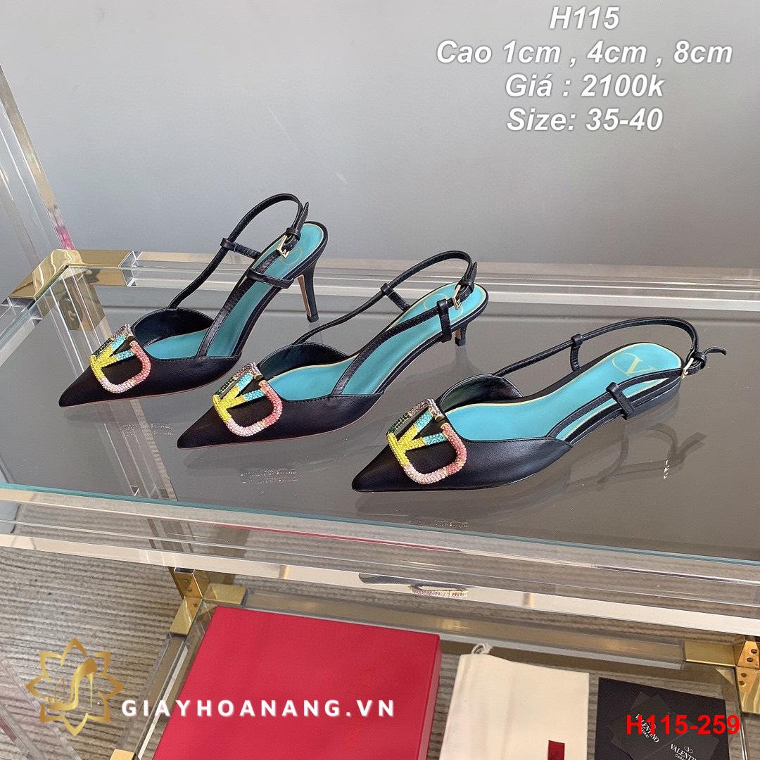 H115-259 Valentino sandal cao 1cm , 4cm , 8cm siêu cấp