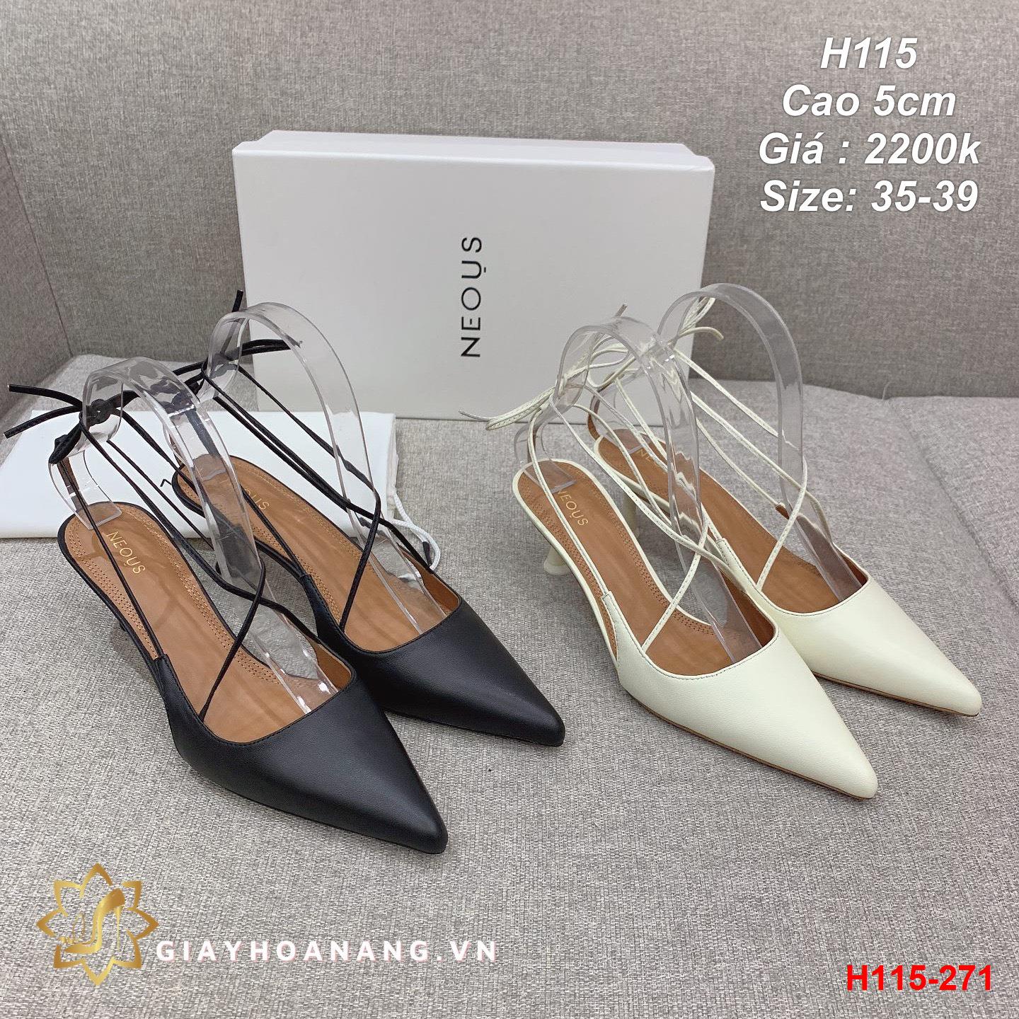 H115-271 Neous sandal cao 5cm siêu cấp