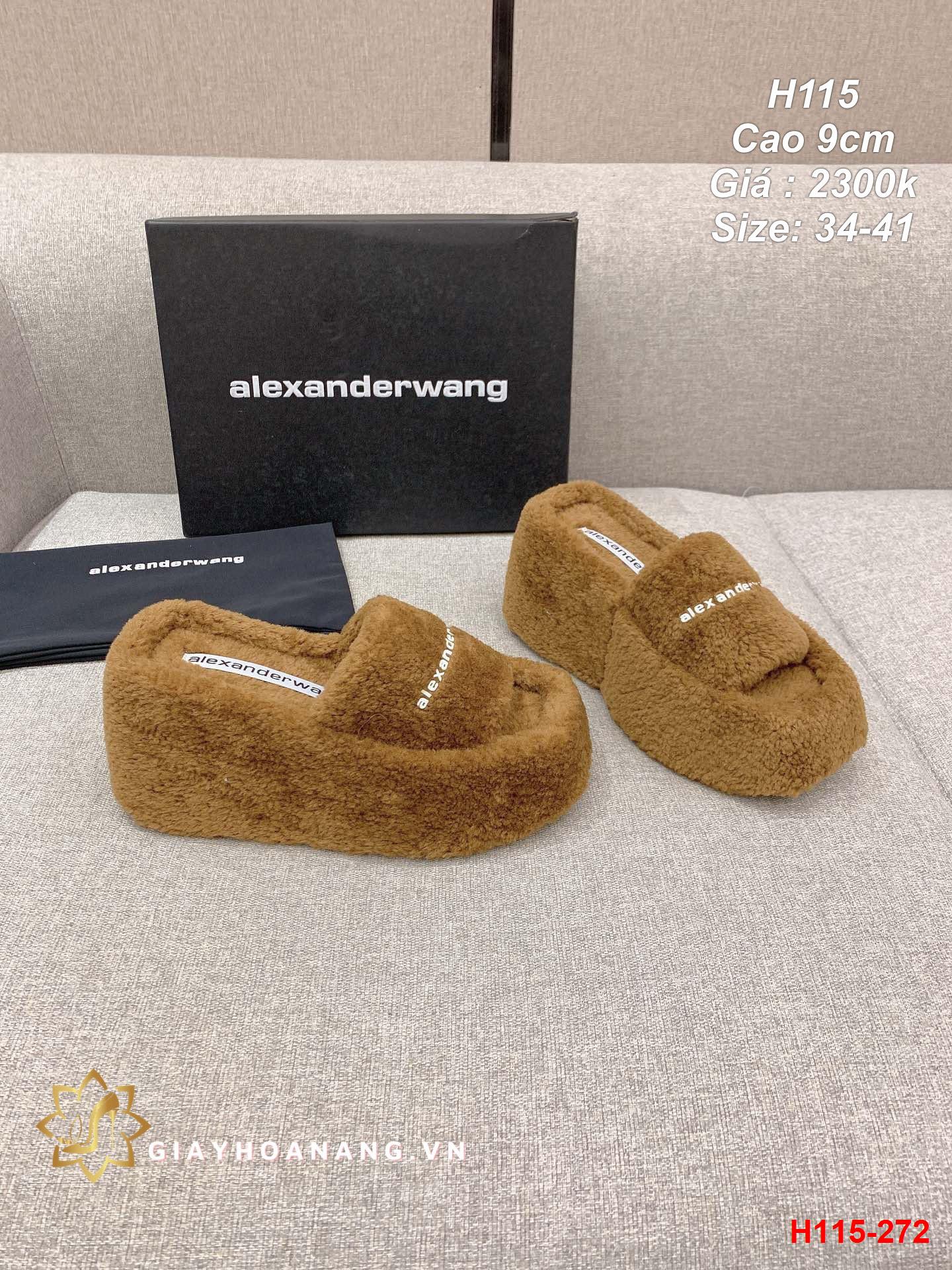 H115-272 Alexander Wang dép cao 9cm siêu cấp