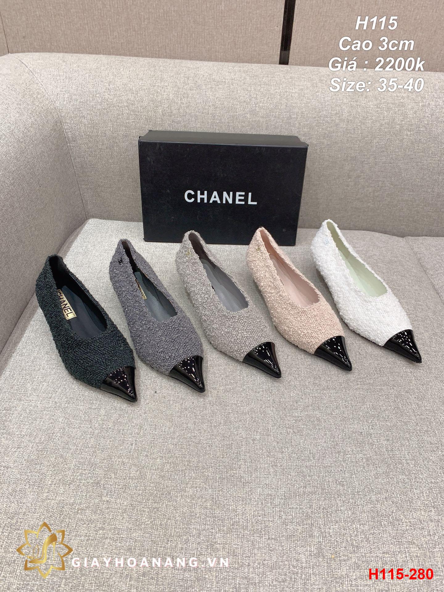 H115-280 Chanel giày cao 3cm siêu cấp