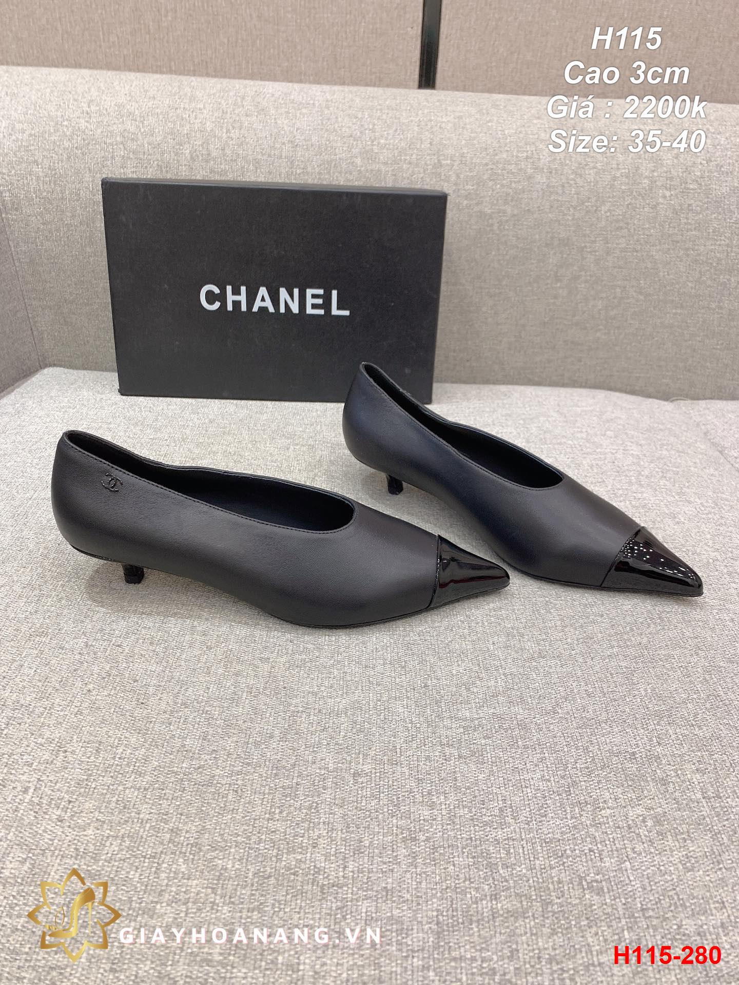 H115-280 Chanel giày cao 3cm siêu cấp