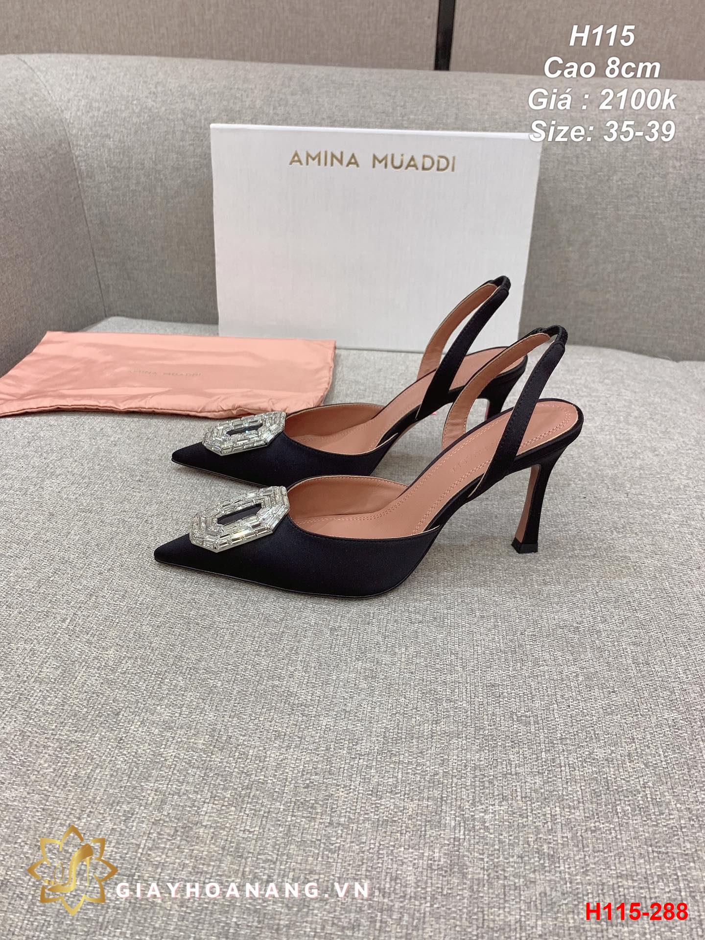 H115-288 Amina Muaddi sandal cao 8cm siêu cấp