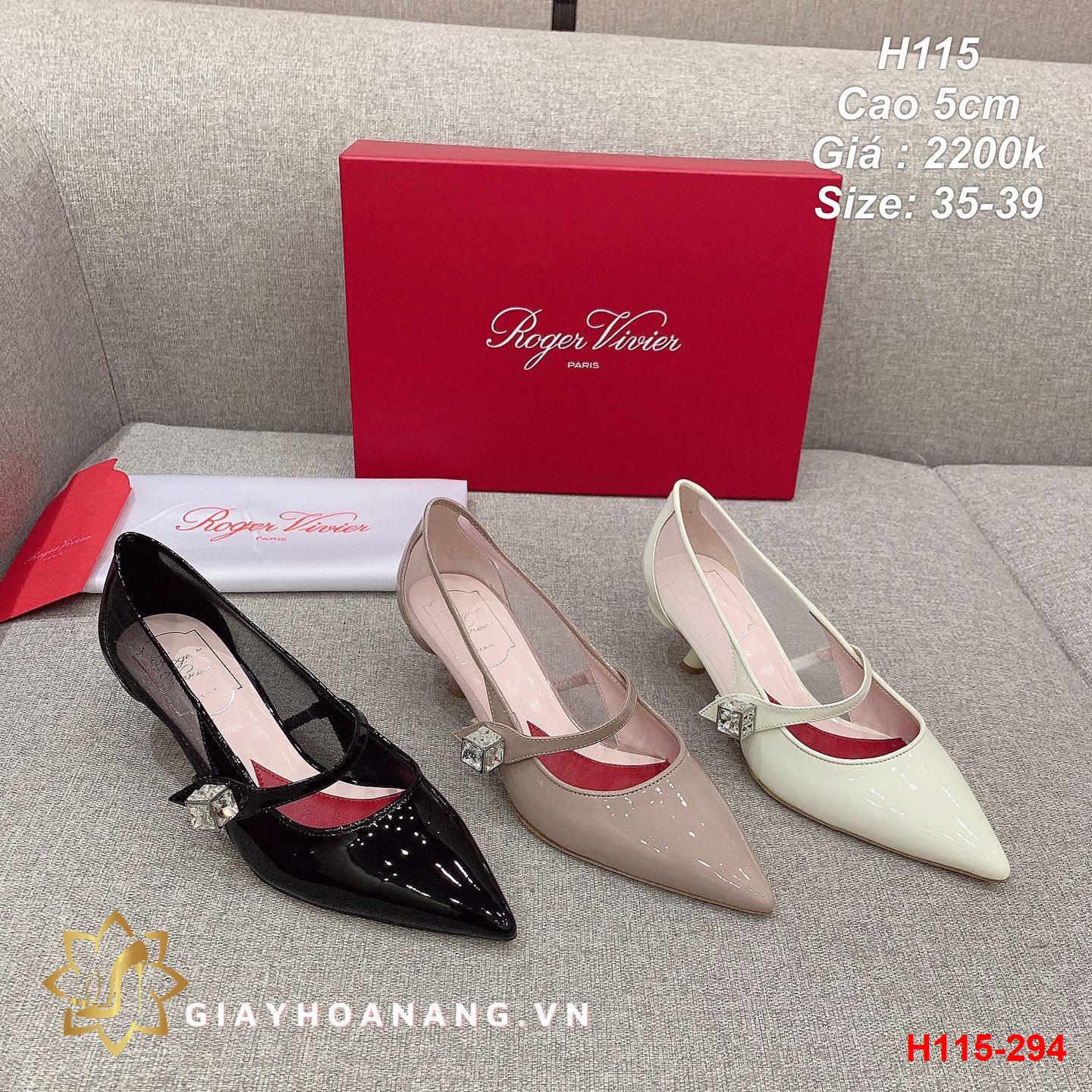 H115-294 Roger Vivier giày cao 5cm siêu cấp