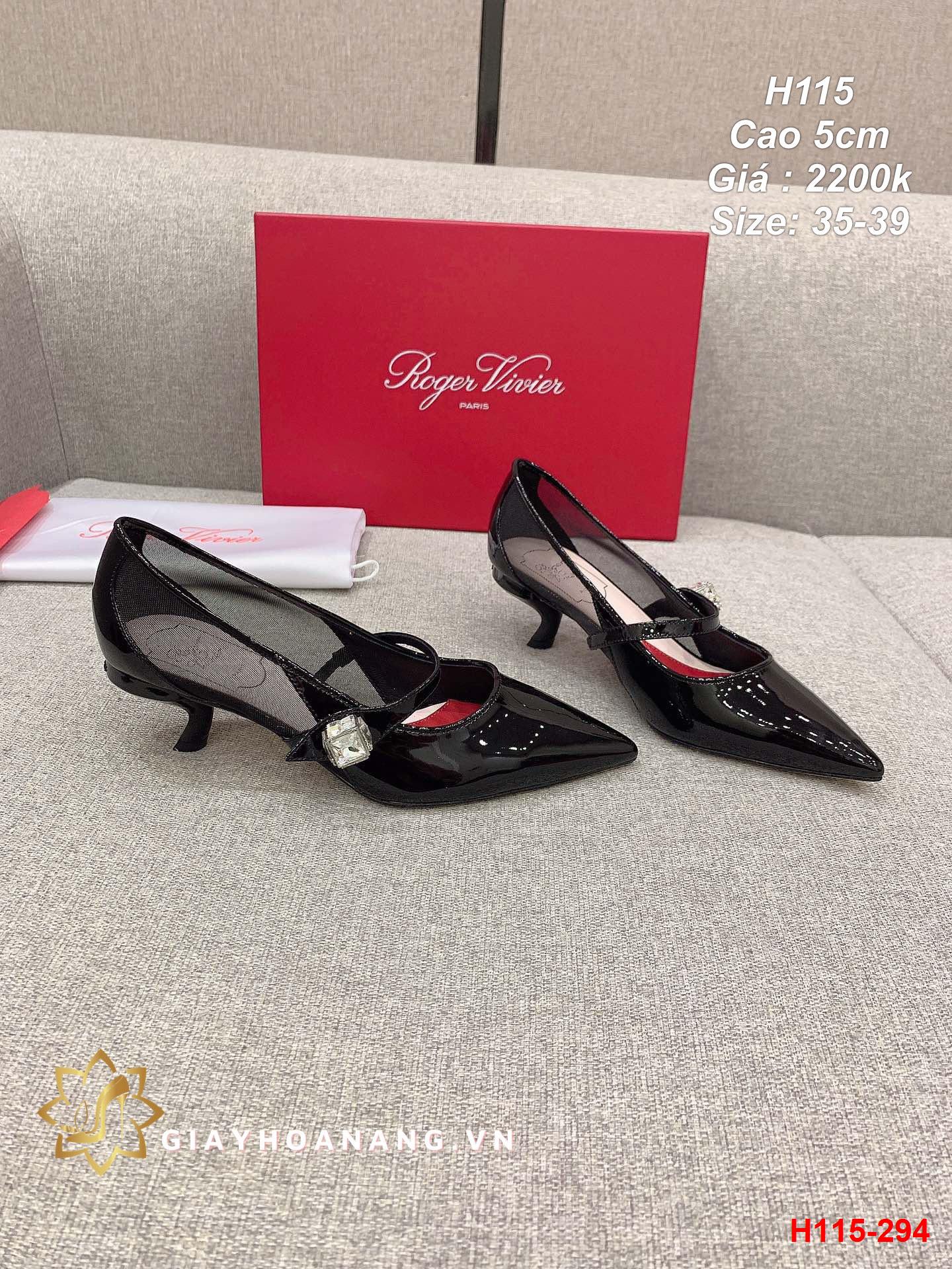 H115-294 Roger Vivier giày cao 5cm siêu cấp