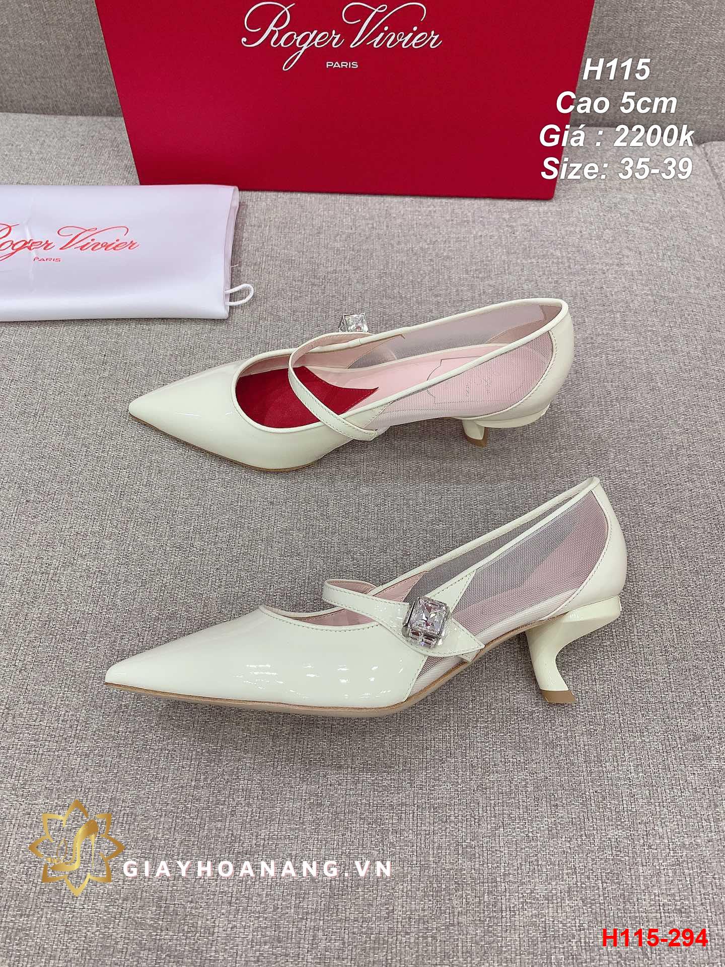 H115-294 Roger Vivier giày cao 5cm siêu cấp