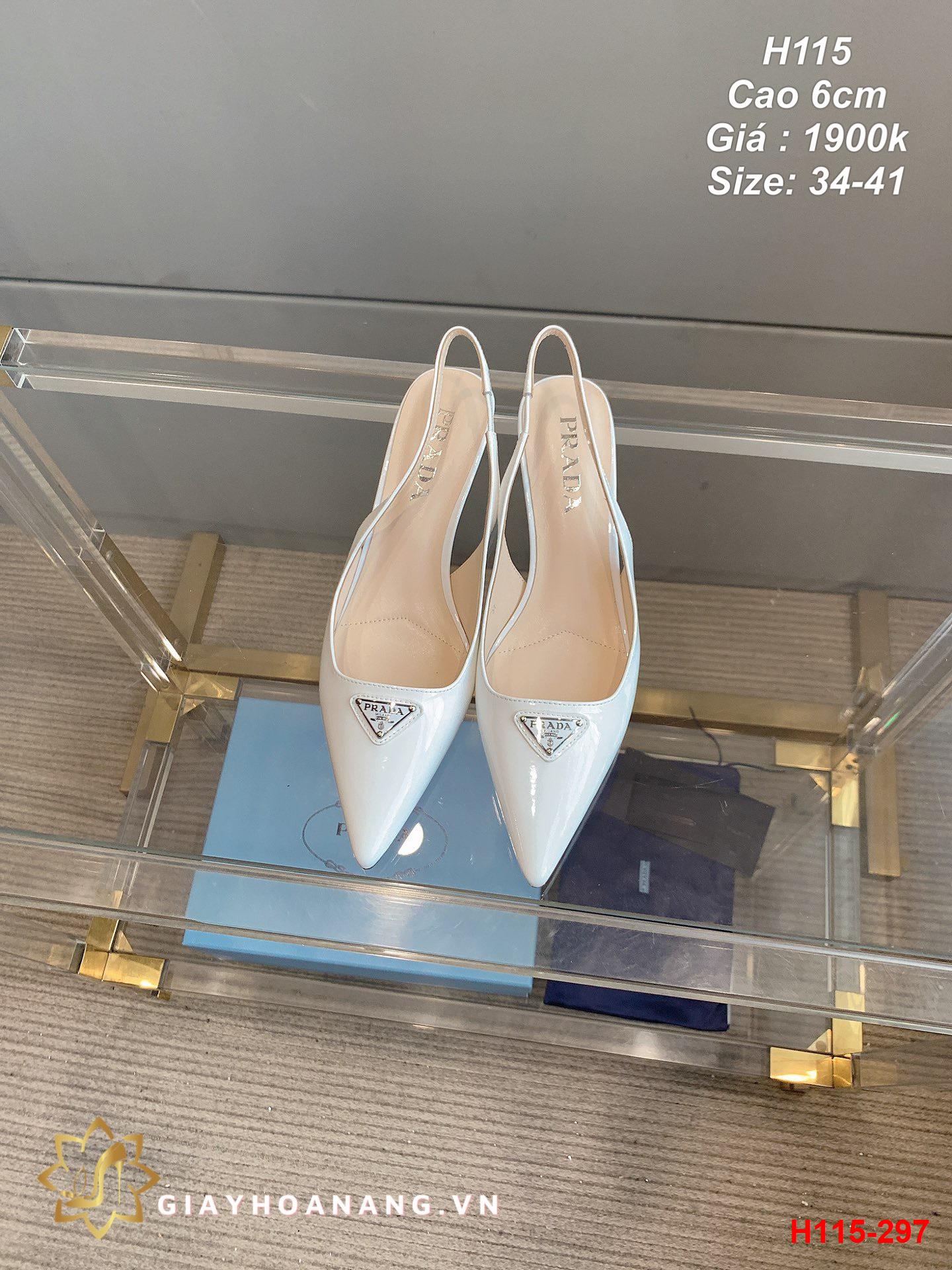 H115-297 Prada sandal cao 6cm  siêu cấp