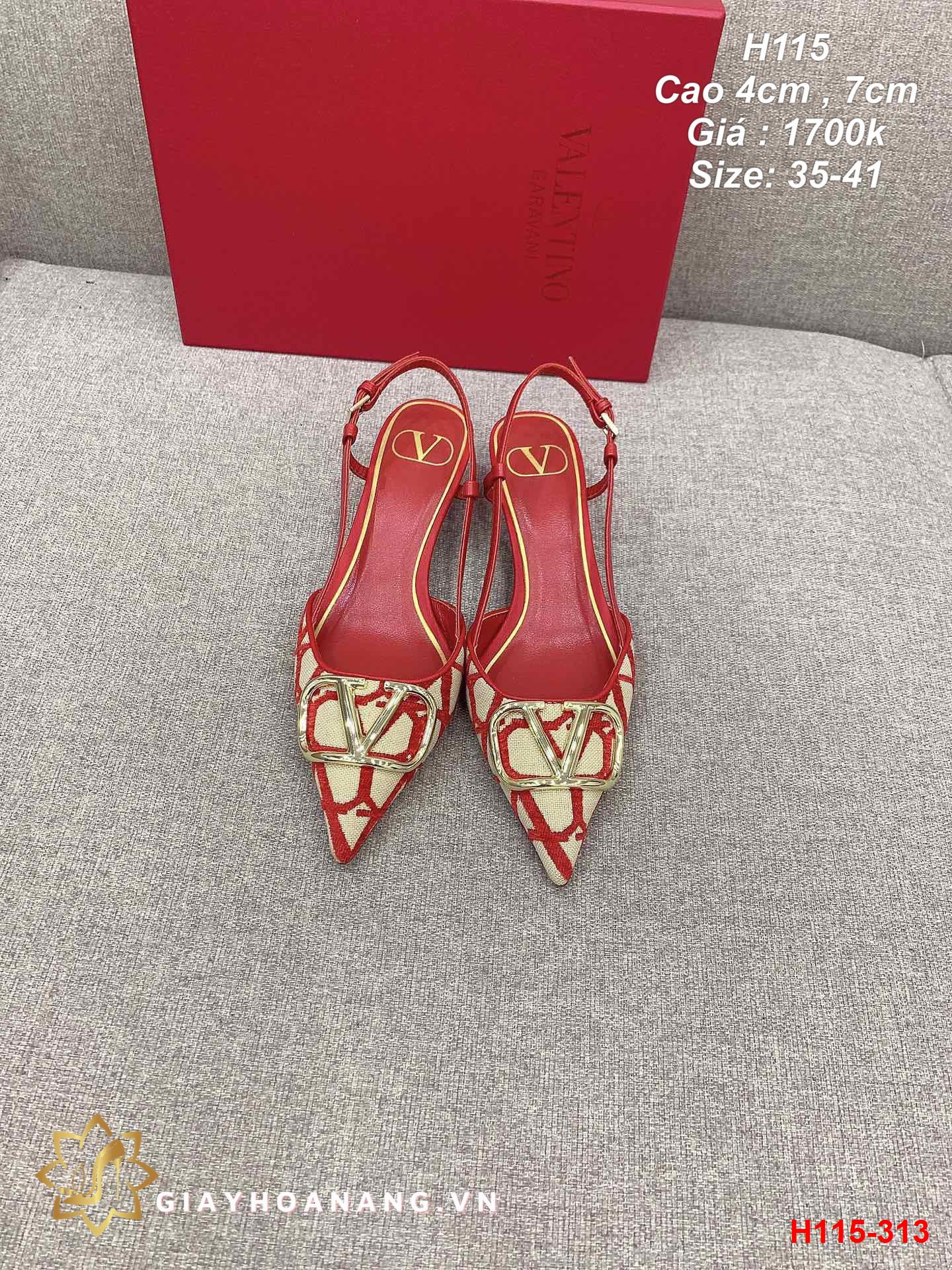 H115-313 Valentino sandal cao 4cm , 7cm siêu cấp