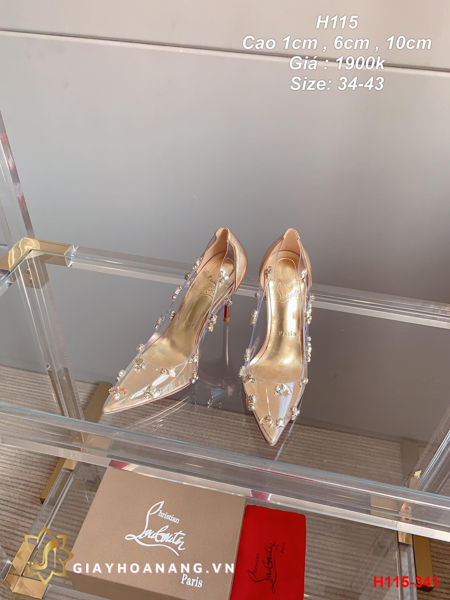 H115-341 Louboutin giày cao 1cm , 6cm , 10cm siêu cấp