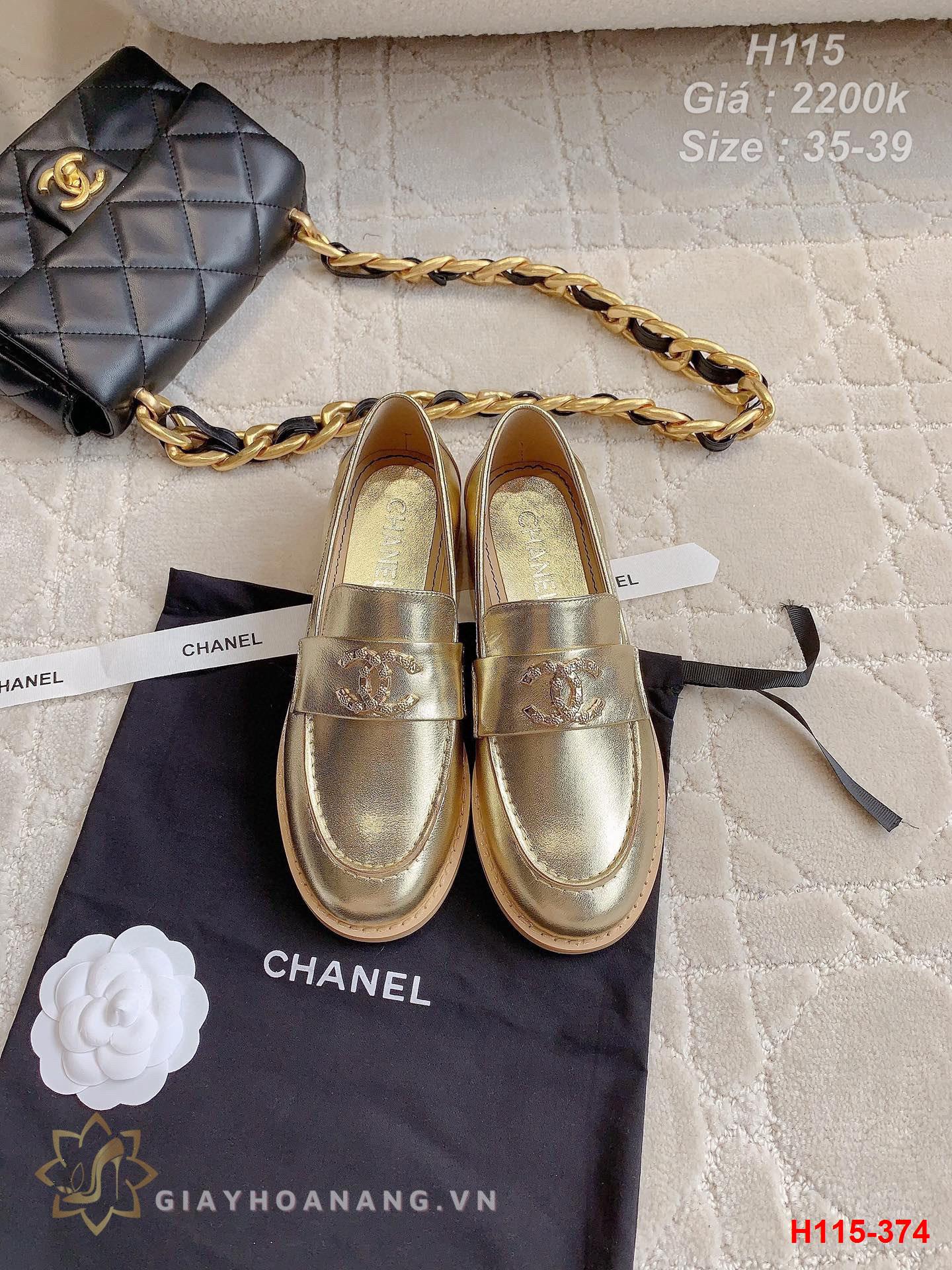 H115-374 Chanel giày lười siêu cấp
