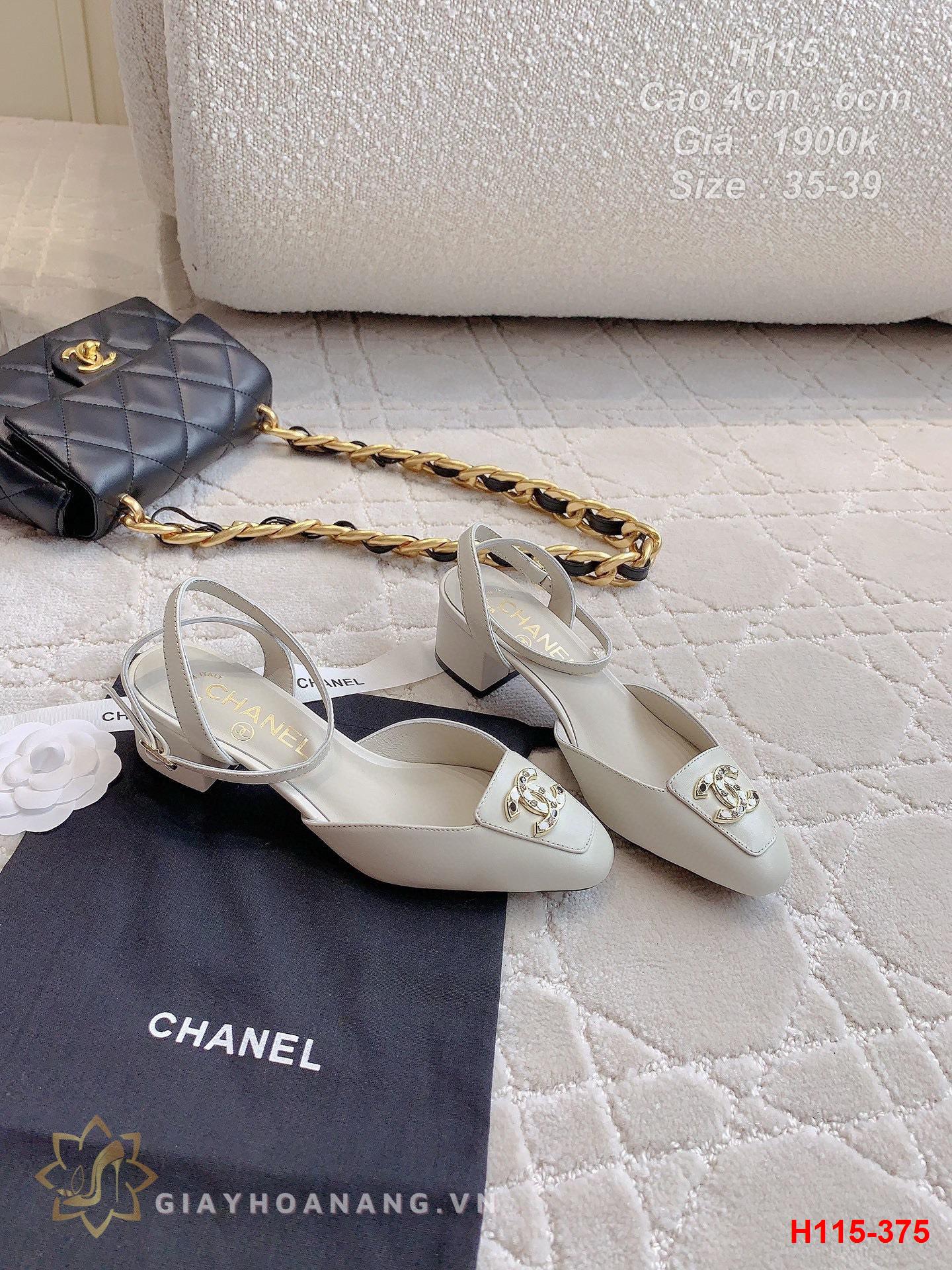 H115-375 Chanel sandal cao 4cm , 6cm siêu cấp