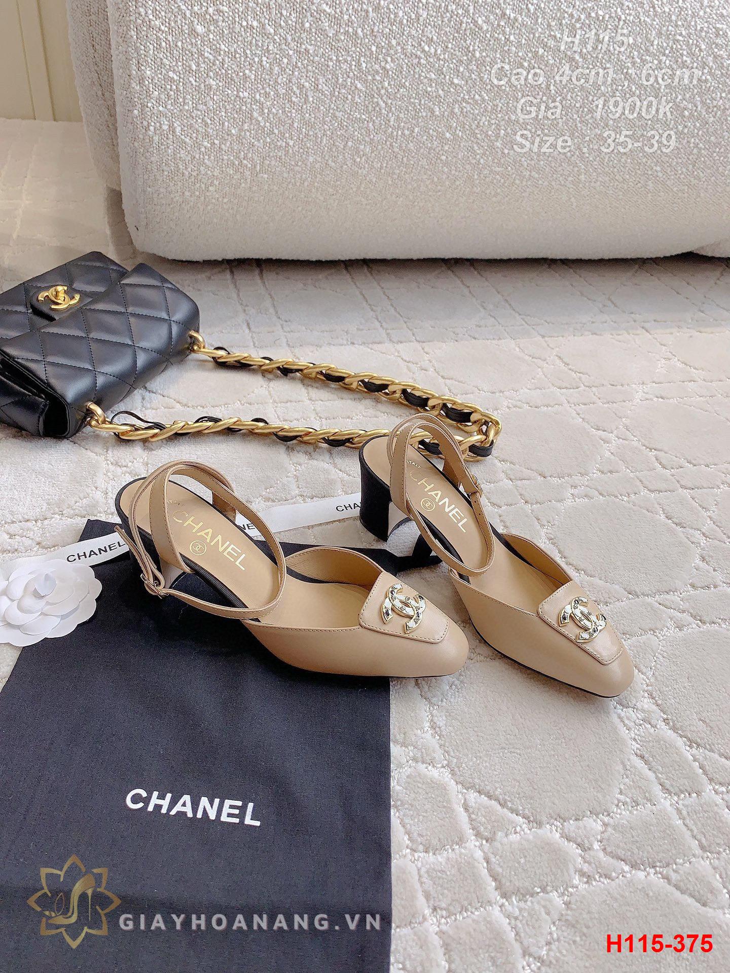 H115-375 Chanel sandal cao 4cm , 6cm siêu cấp