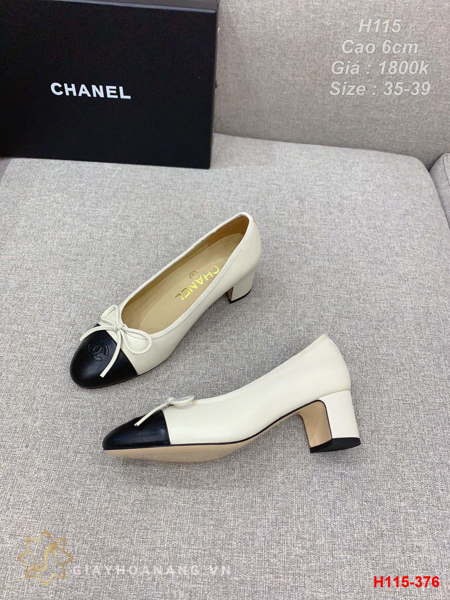 H115-376 Chanel giày cao 6cm siêu cấp