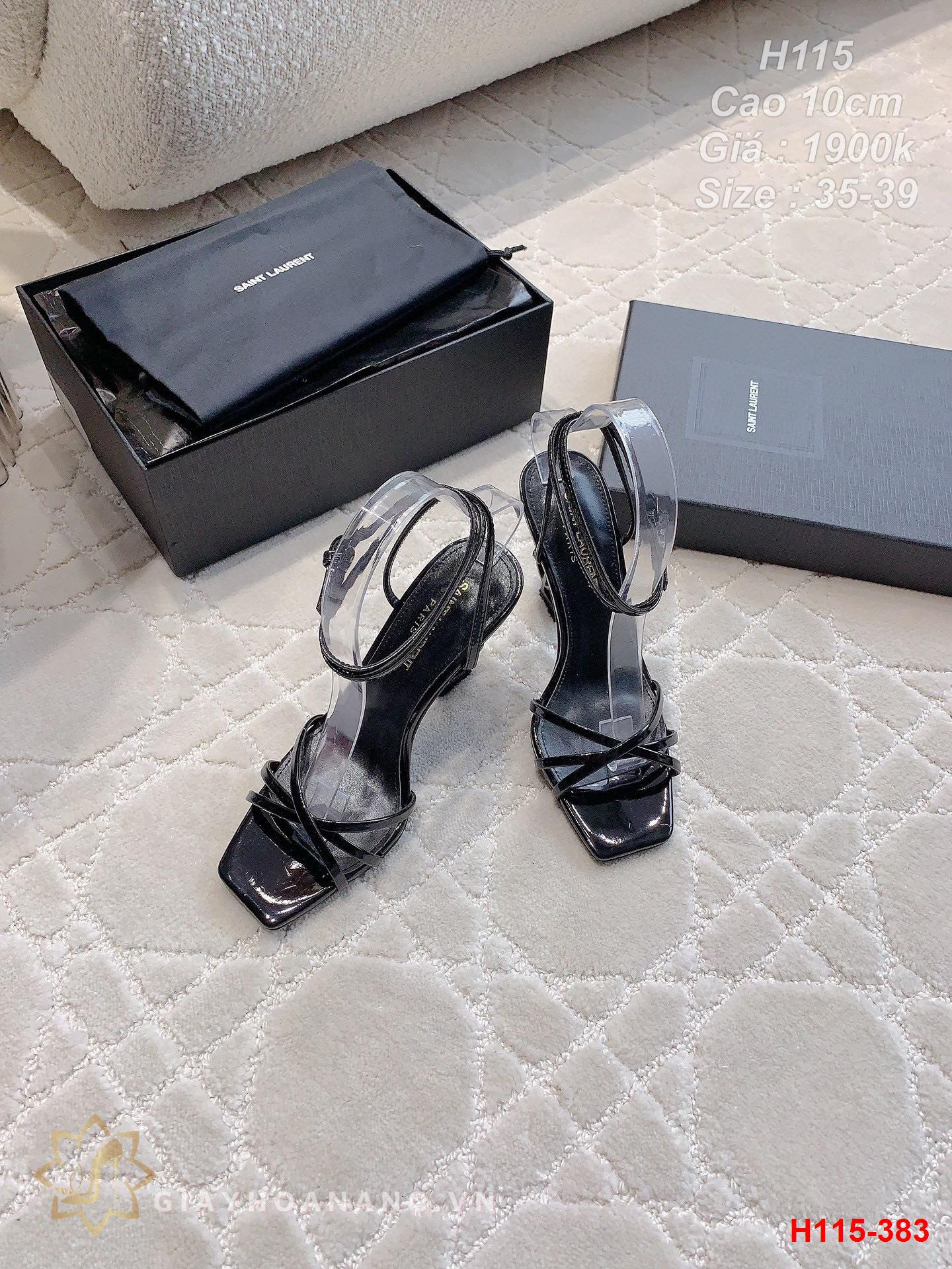 H115-383 Saint Laurent sandal cao gót 10cm siêu cấp