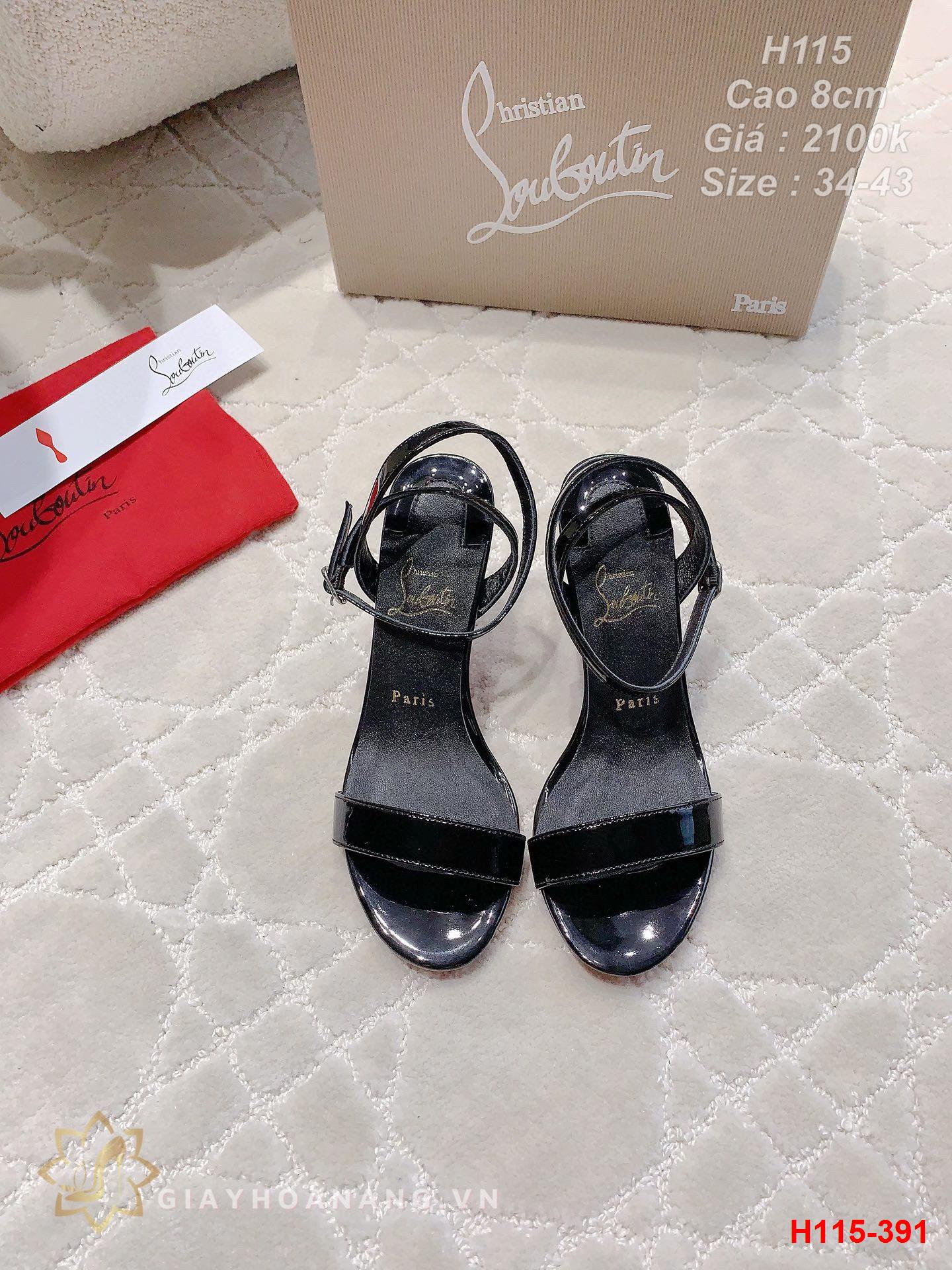 H115-391 Louboutin sandal cao gót 8cm siêu cấp