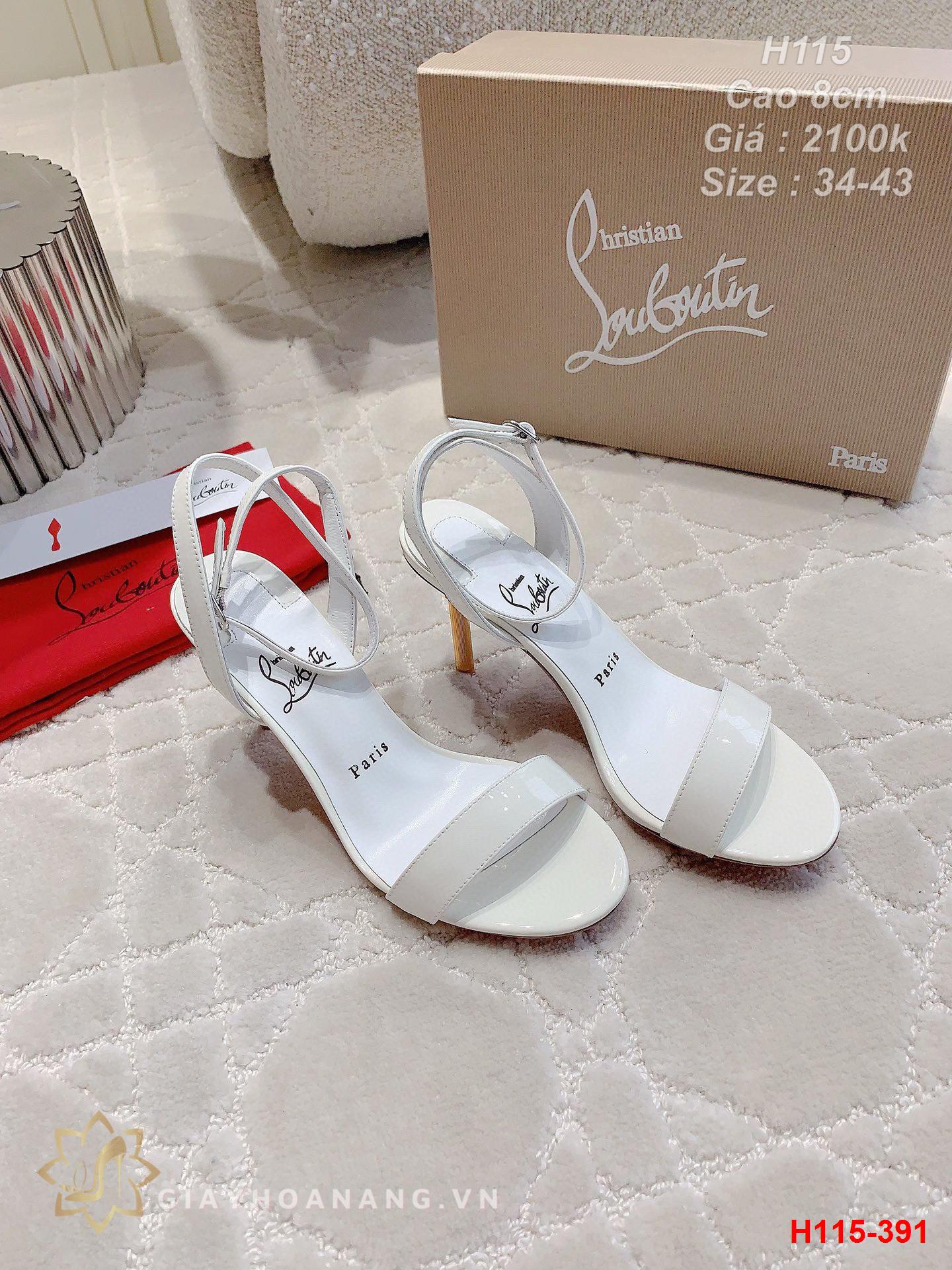 H115-391 Louboutin sandal cao gót 8cm siêu cấp