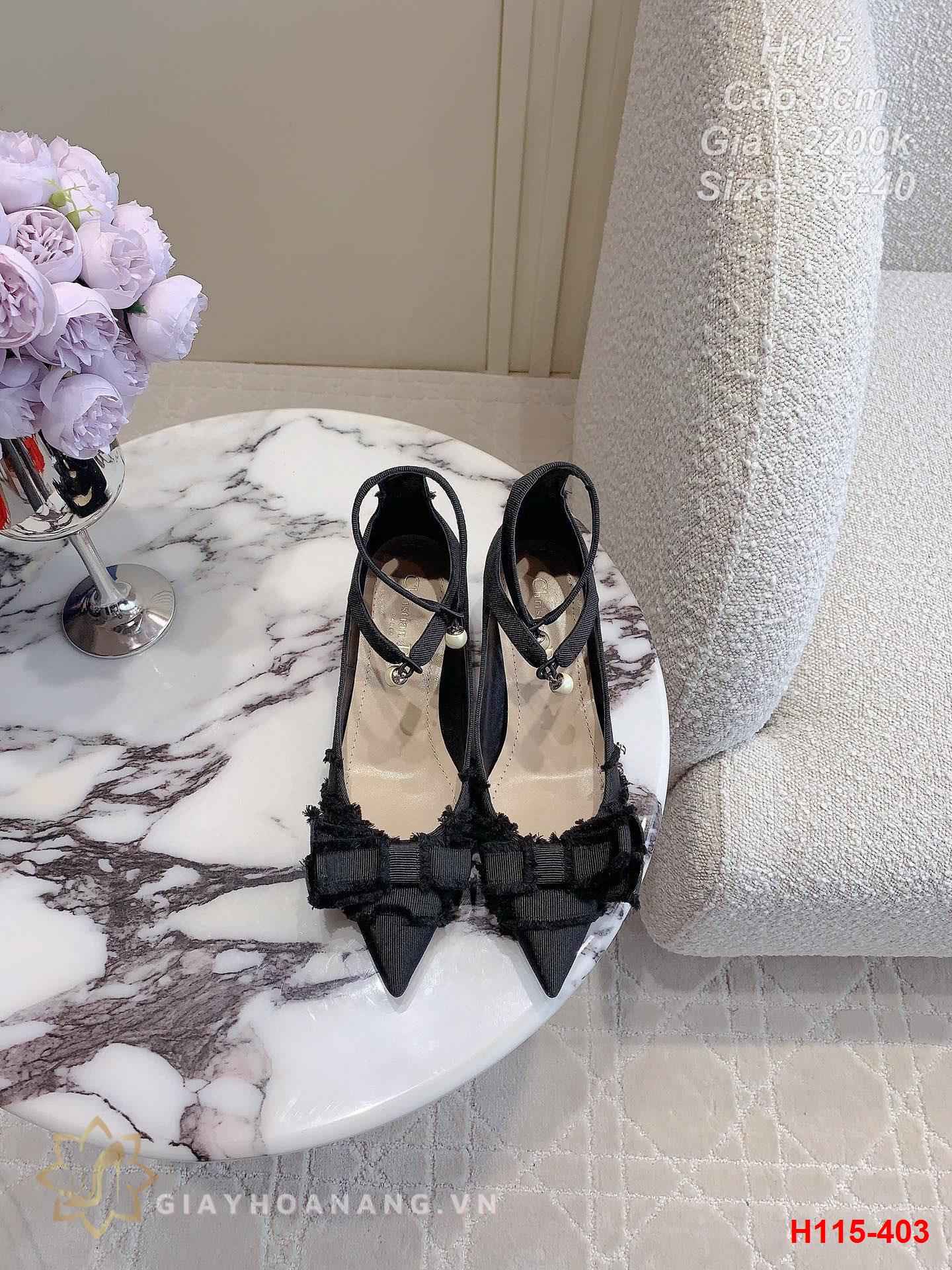 H115-403 Dior sandal cao gót 3cm siêu cấp