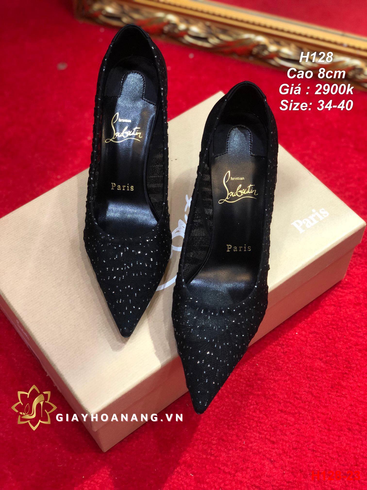 H128-23 Louboutin giày cao 8cm siêu cấp