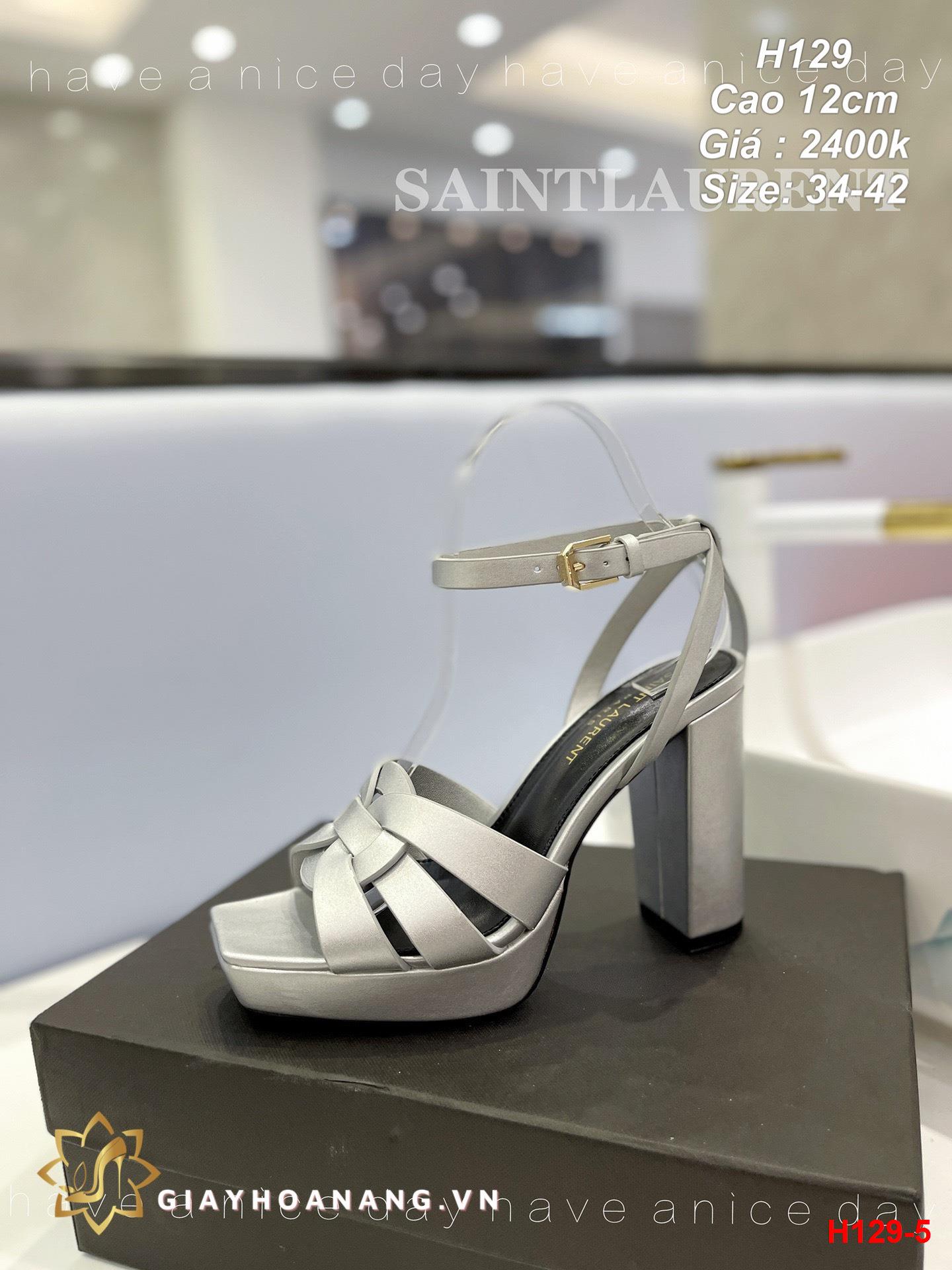 H129-5 Saint Laurent sandal cao 12cm siêu cấp