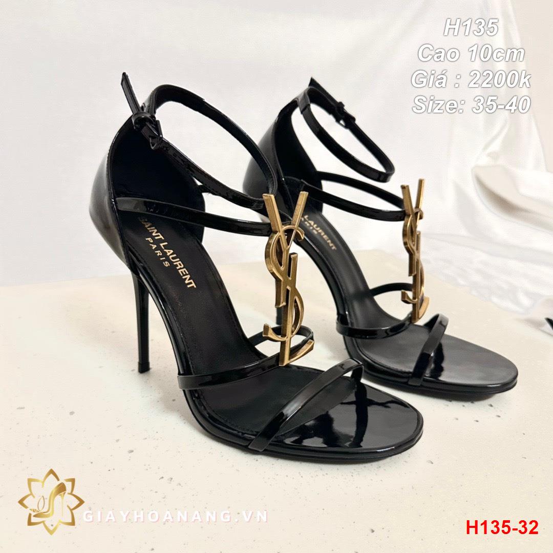 H135-32 Saint Laurent sandal cao 10cm siêu cấp