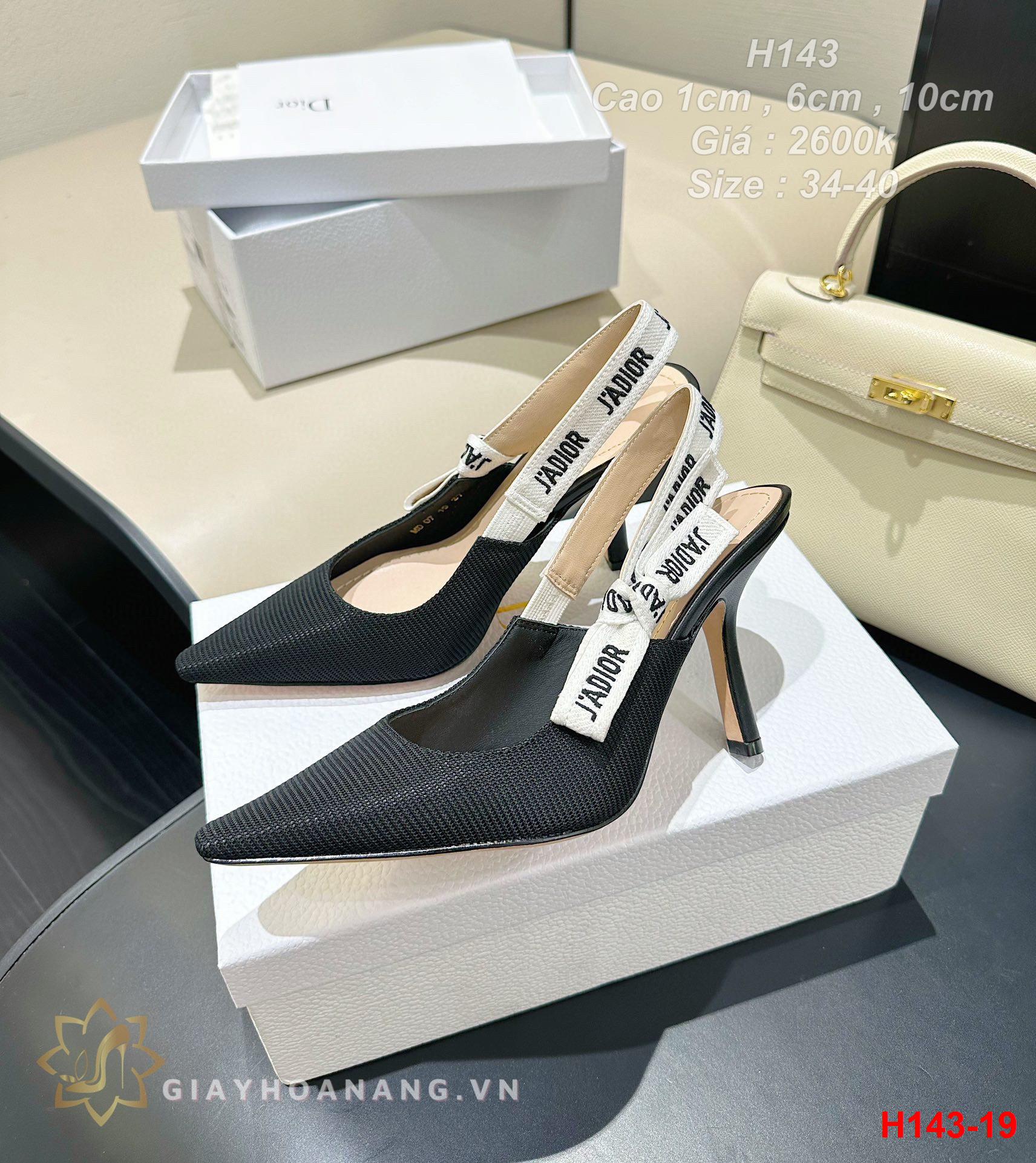 H143-19 Dior sandal cao gót 1cm , 6cm , 10cm siêu cấp