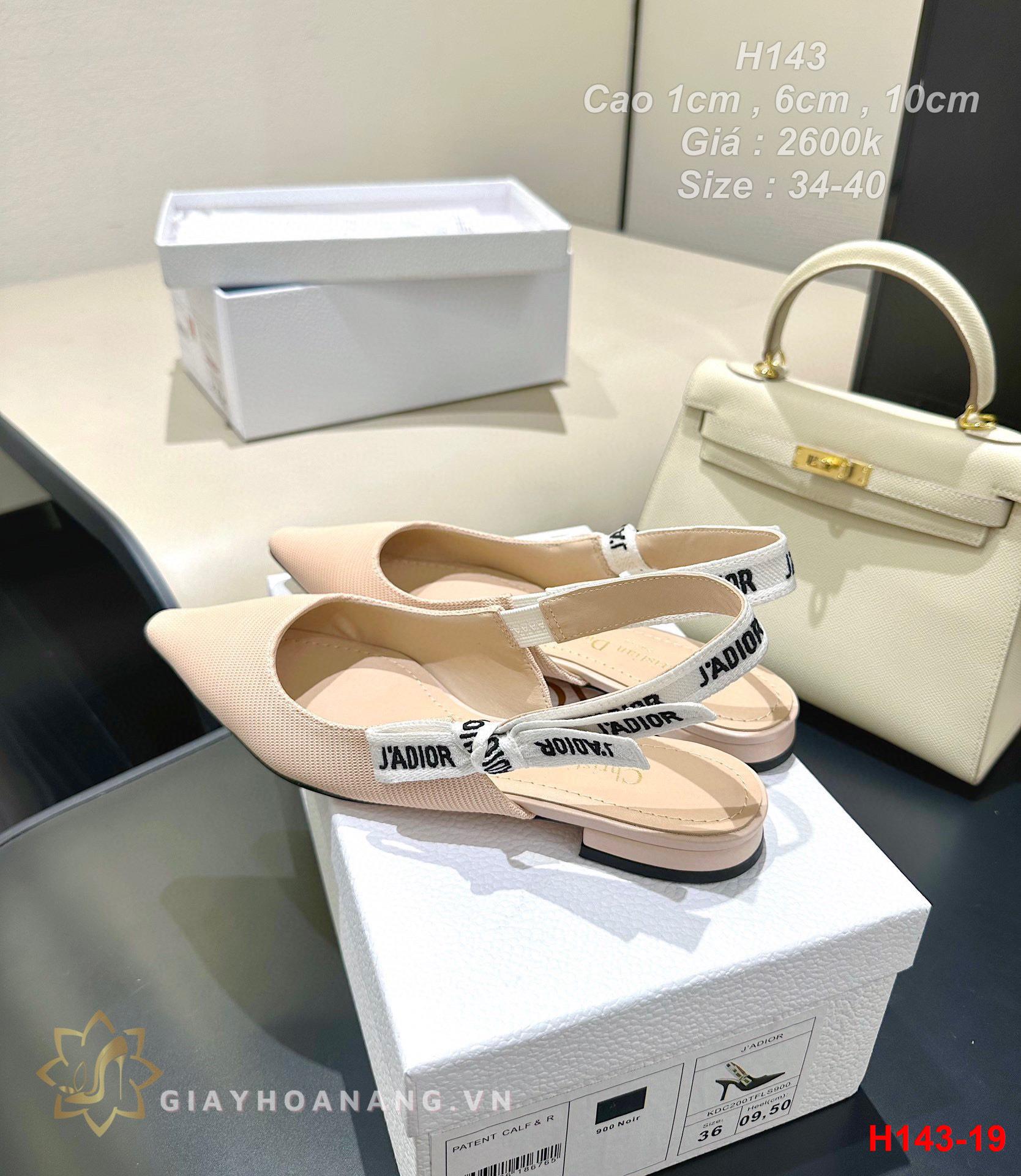 H143-19 Dior sandal cao gót 1cm , 6cm , 10cm siêu cấp