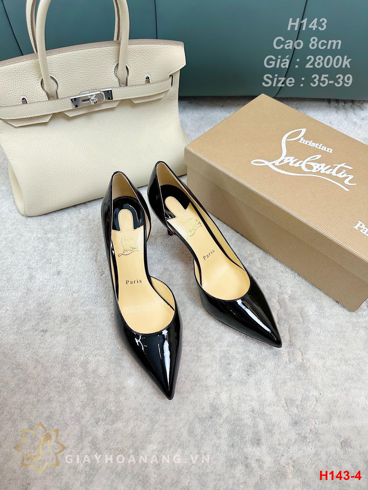 H143-4 Louboutin giày cao gót 8cm siêu cấp