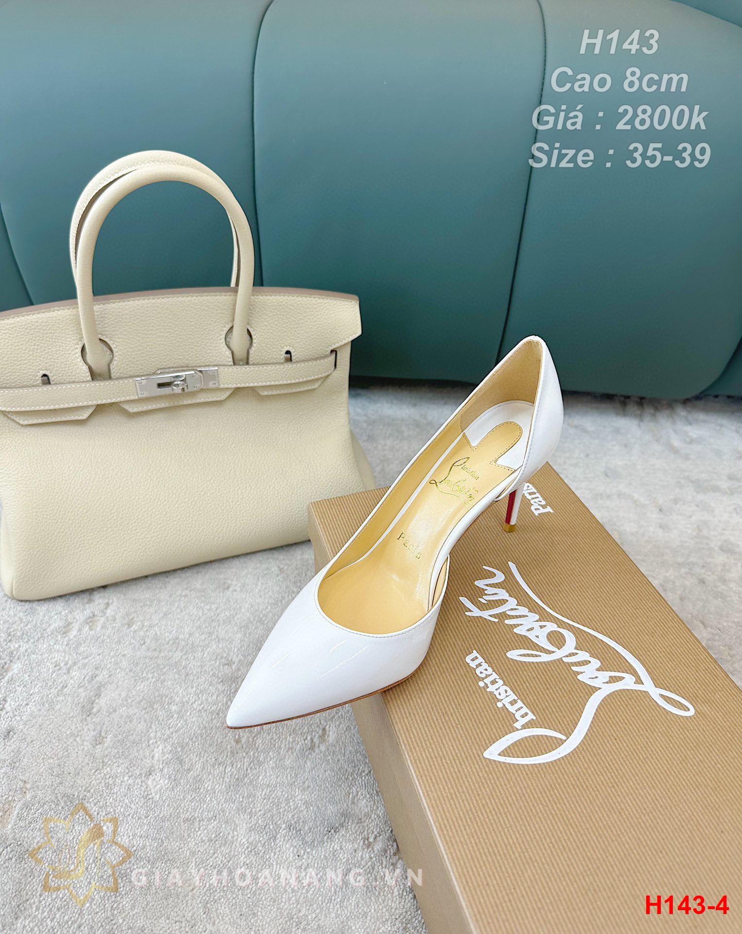 H143-4 Louboutin giày cao gót 8cm siêu cấp