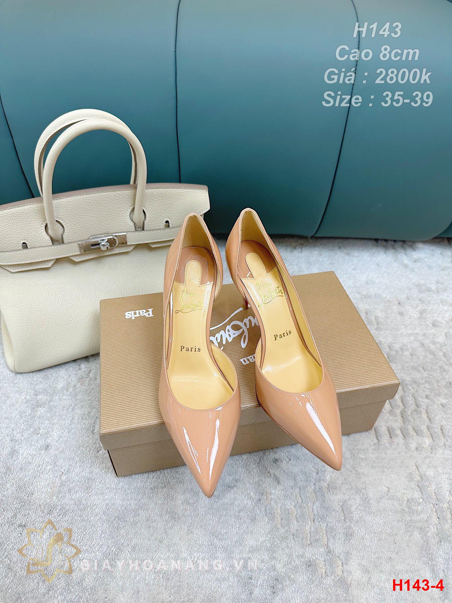 H143-4 Louboutin giày cao gót 8cm siêu cấp