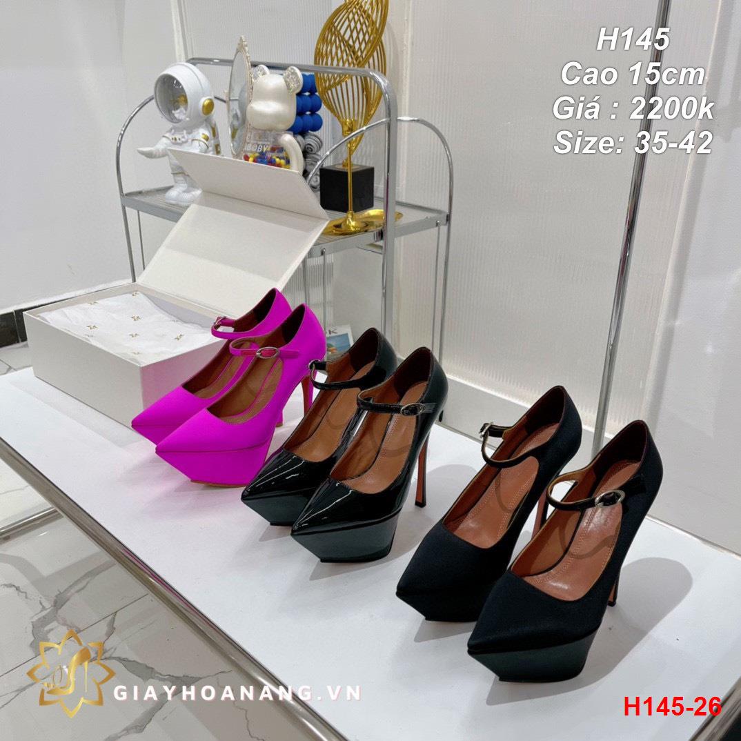 H145-26 Amina Muaddi sandal cao 15cm siêu cấp