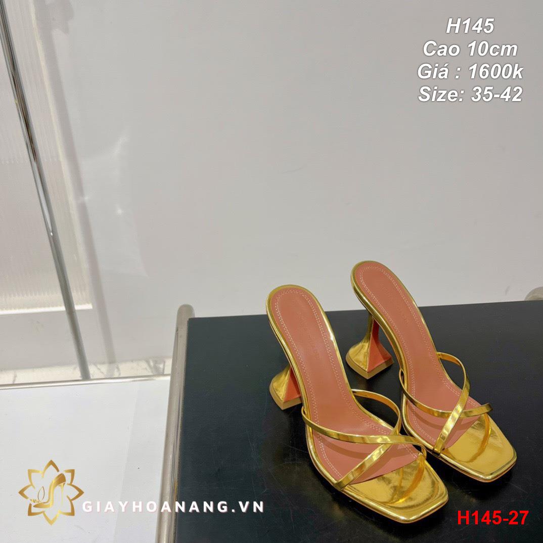 H145-27 Amina Muaddi sandal cao 10cm siêu cấp