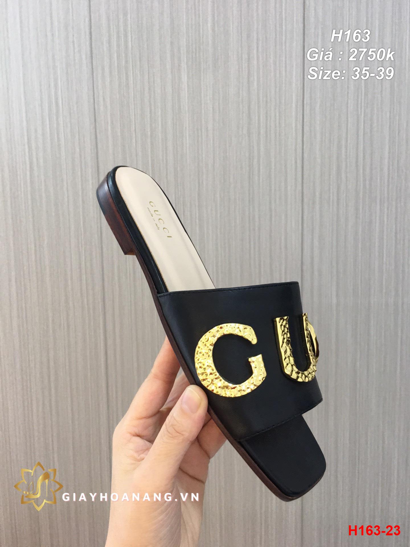 H163-23 Gucci dép cao 1cm siêu cấp