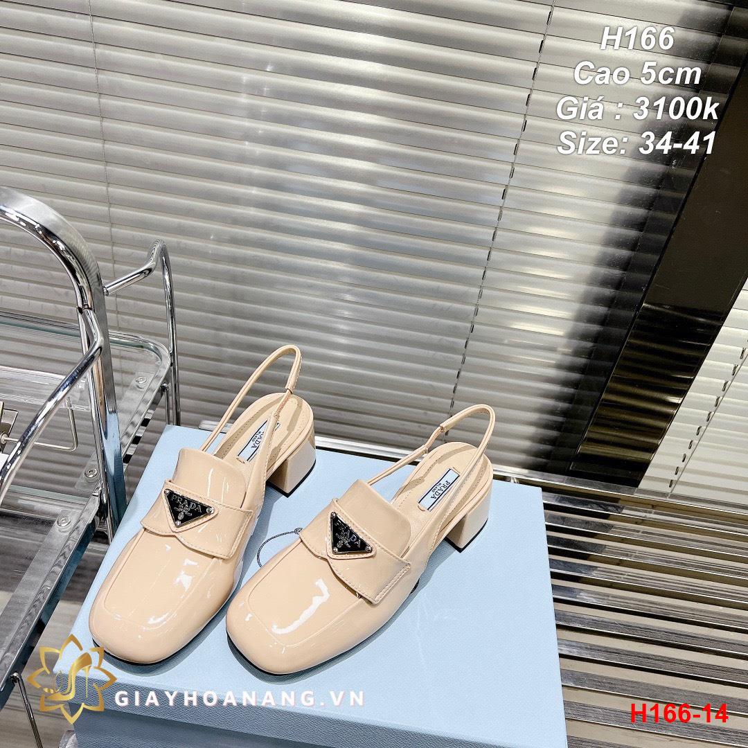 H166-14 Prada sandal cao 5cm siêu cấp