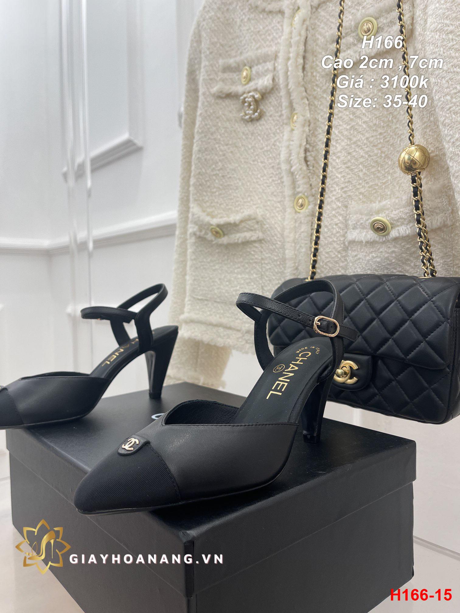 H166-15 Chanel sandal cao 2cm , 7cm siêu cấp