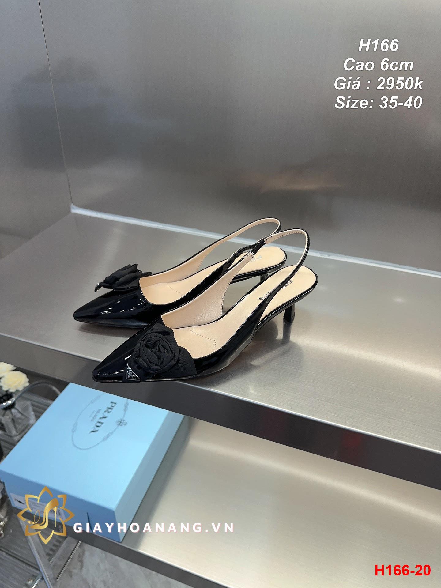 H166-20 Prada sandal cao 6cm siêu cấp