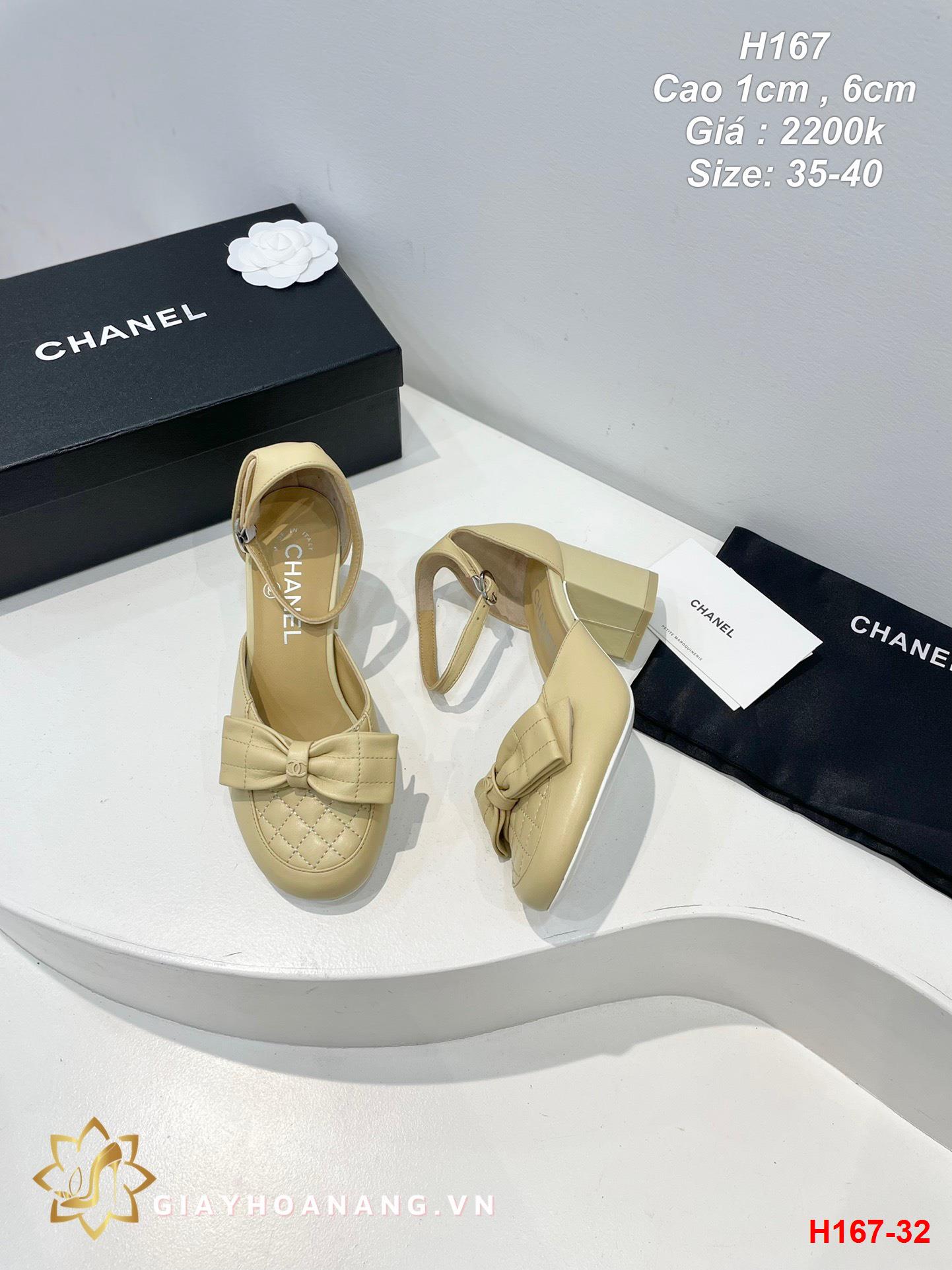 H167-32 Chanel sandal cao 1cm , 6cm siêu cấp