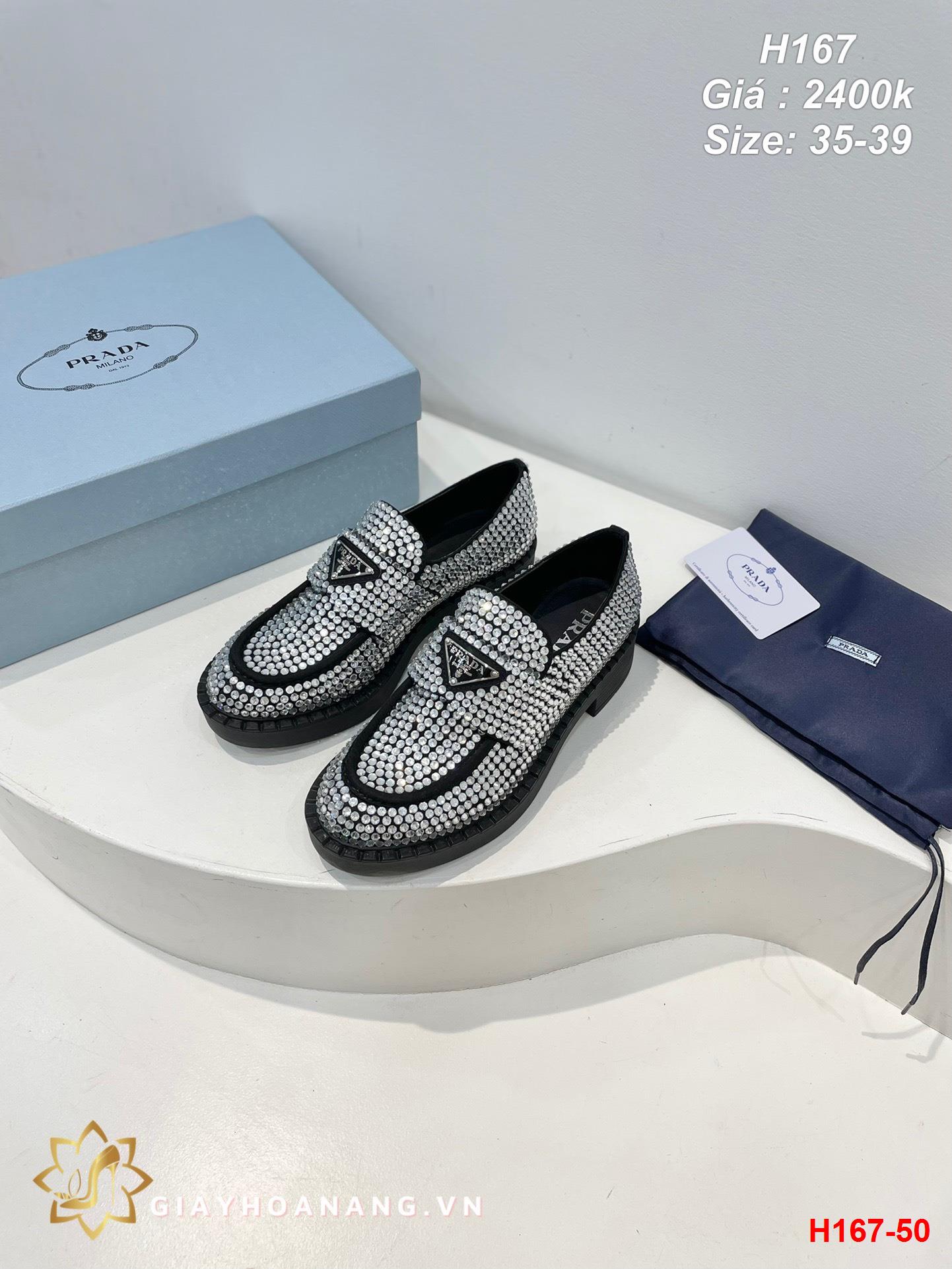 H167-50 Prada giày lười siêu cấp