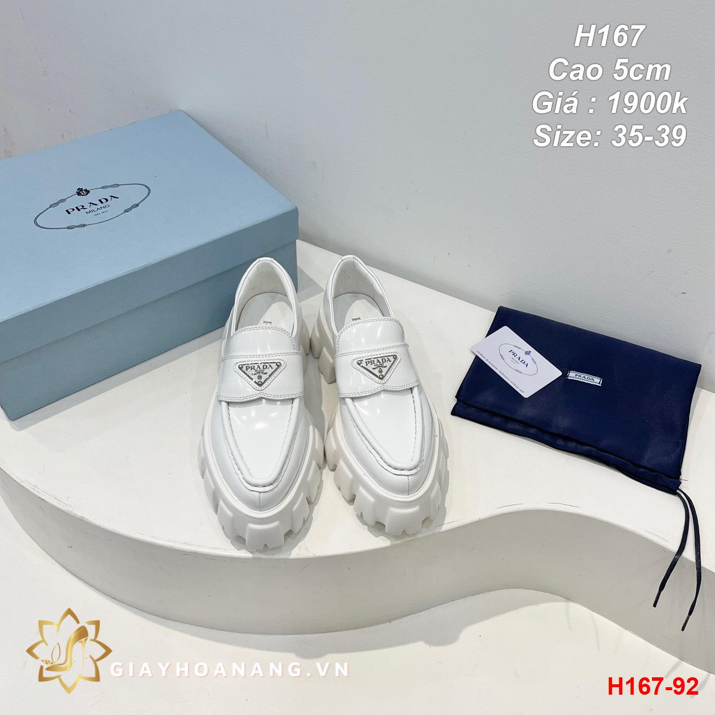 H167-92 Prada giày cao 5cm siêu cấp
