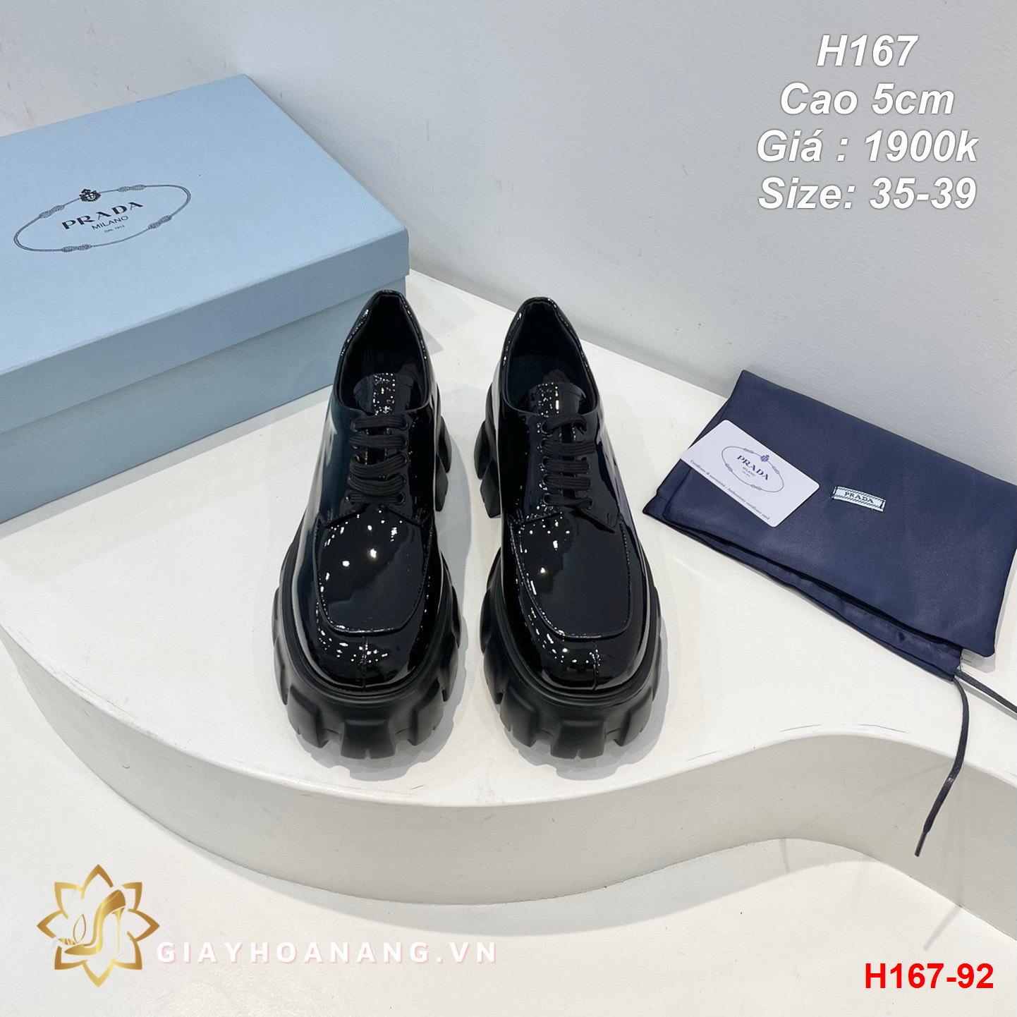 H167-92 Prada giày cao 5cm siêu cấp