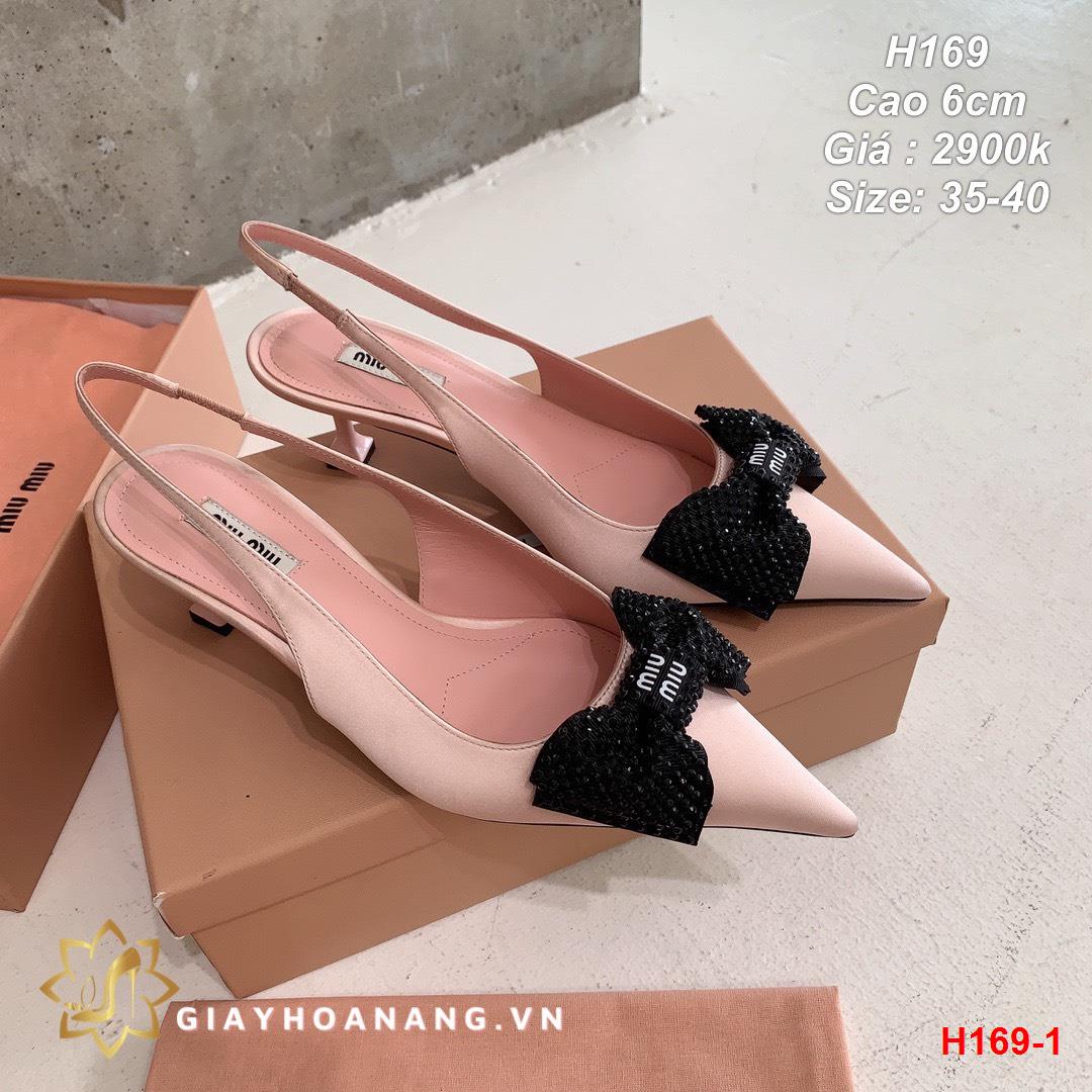 H169-1 Miu Miu sandal cao 6cm siêu cấp