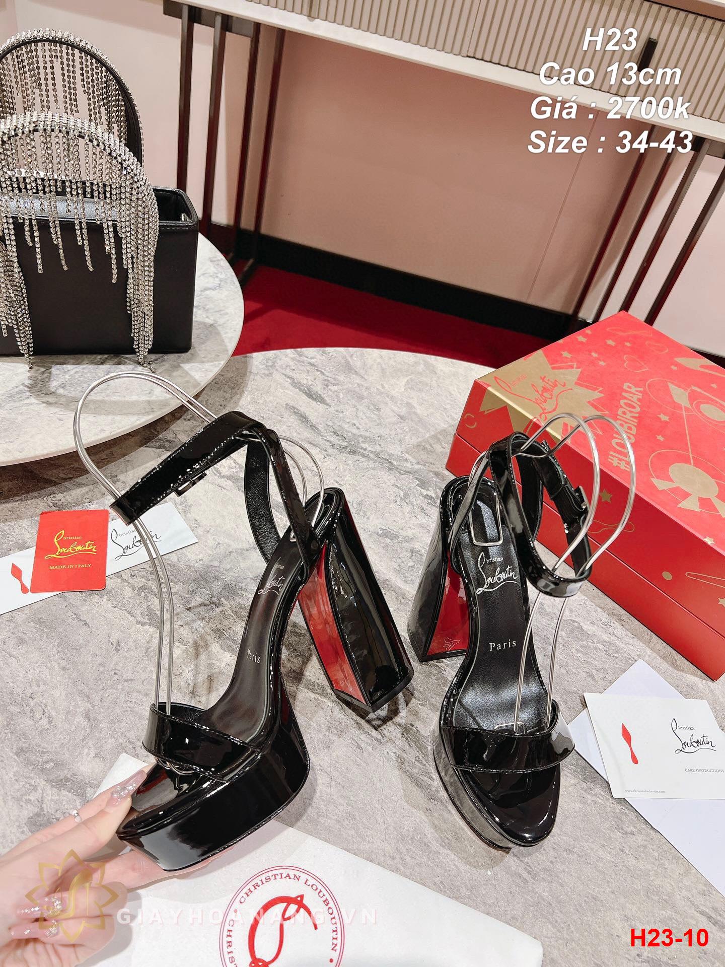 H23-10 Louboutin sandal cao gót 13cm siêu cấp