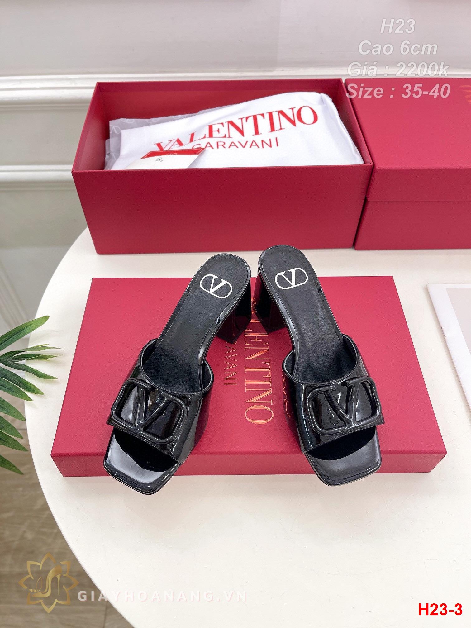 H23-3 Valentino dép cao gót 6cm siêu cấp