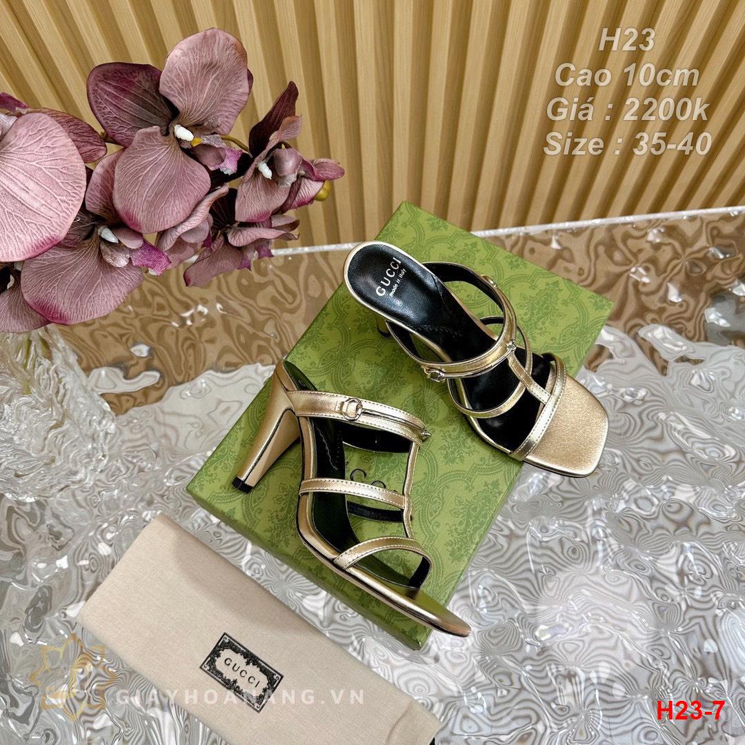 H23-7 Gucci sandal cao gót 10cm siêu cấp