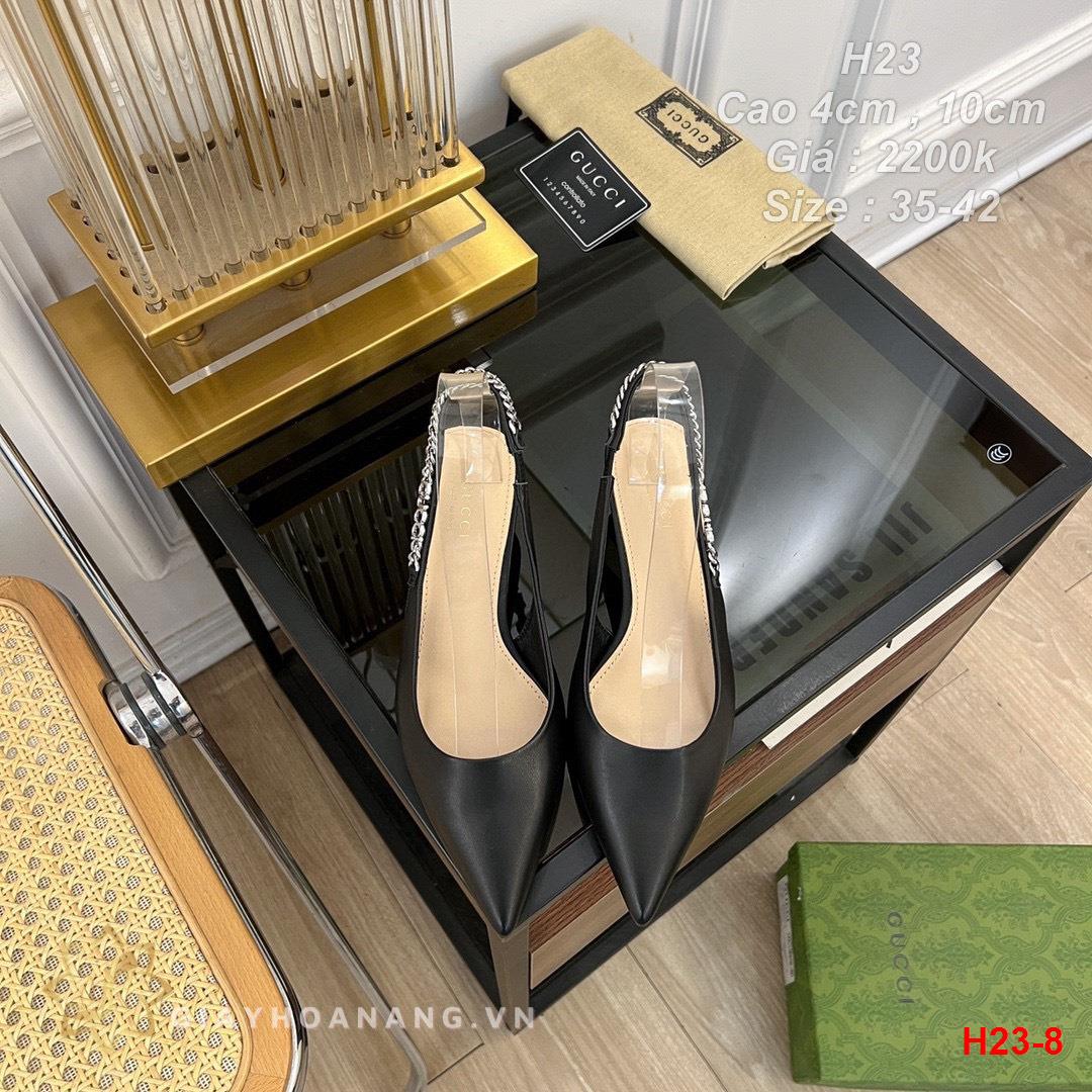 H23-8 Gucci sandal cao gót 4cm , 10cm siêu cấp